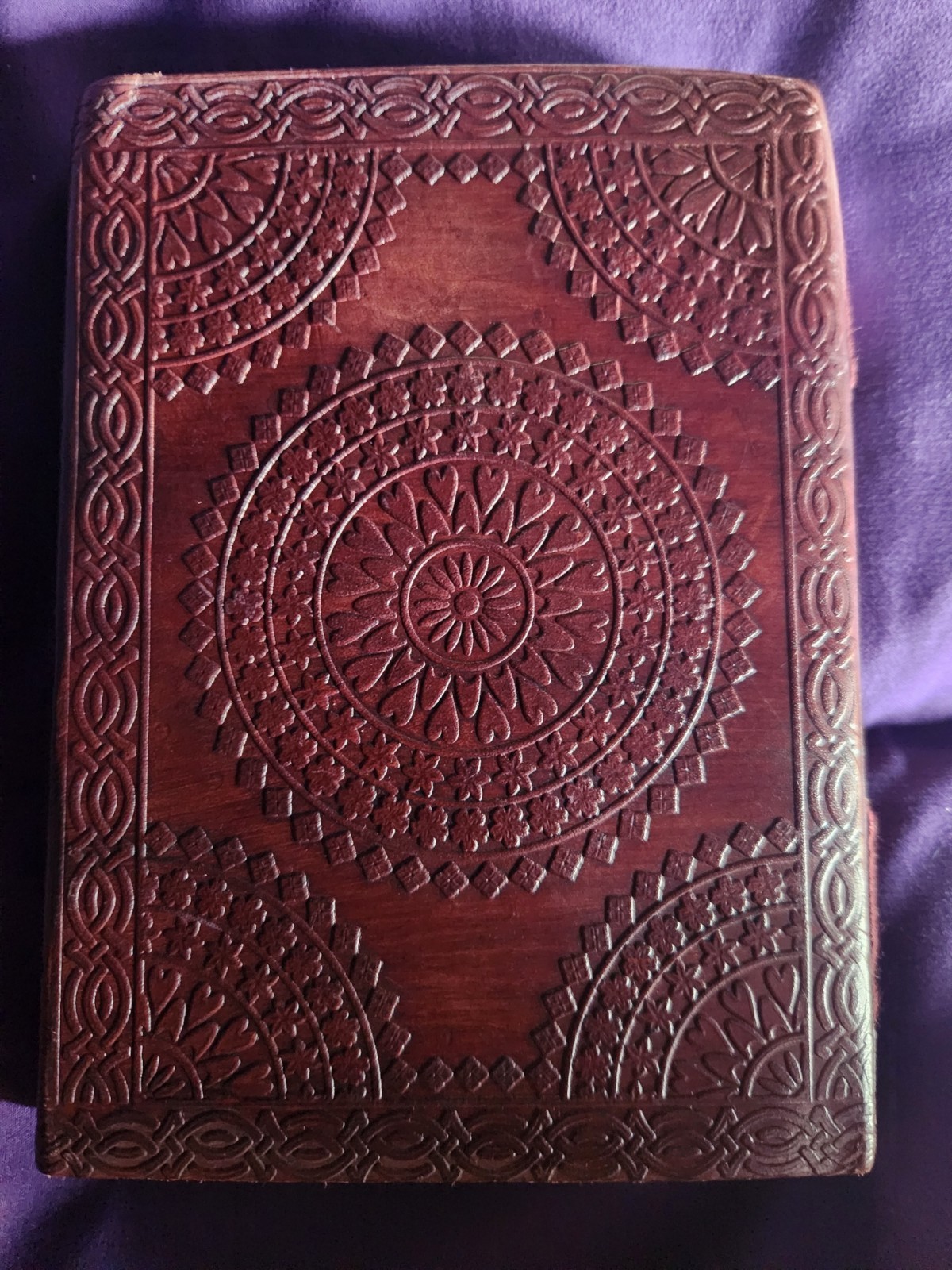 Handmade Embossed Leather Journal Dragon Design Diary Rustic Brown