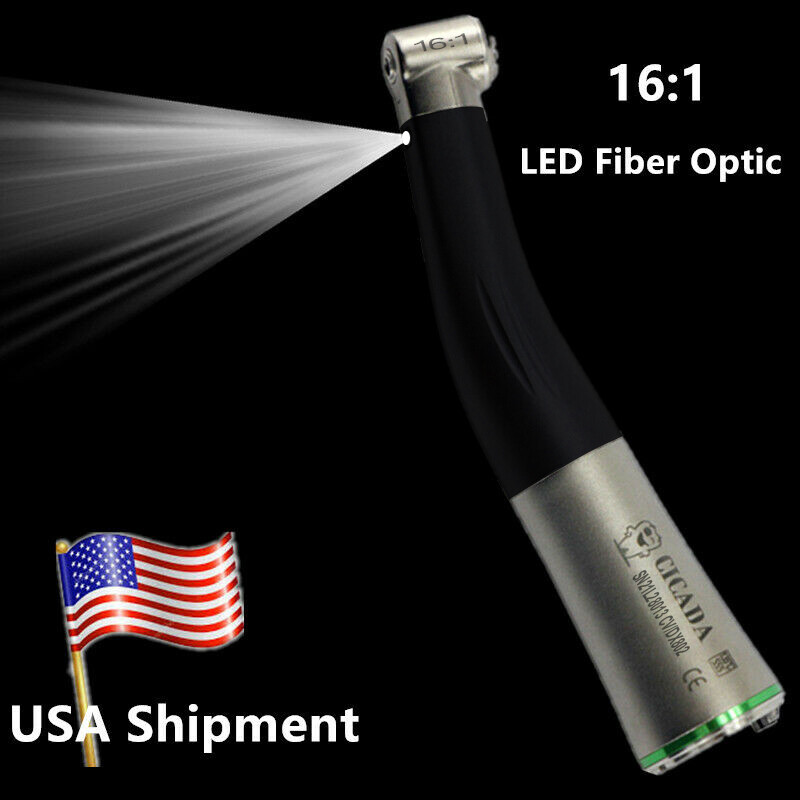 CICADA Dental Electric Motor 1:1/1:5/4:1/16:1 Fiber Optic Contra Angle Handpiece