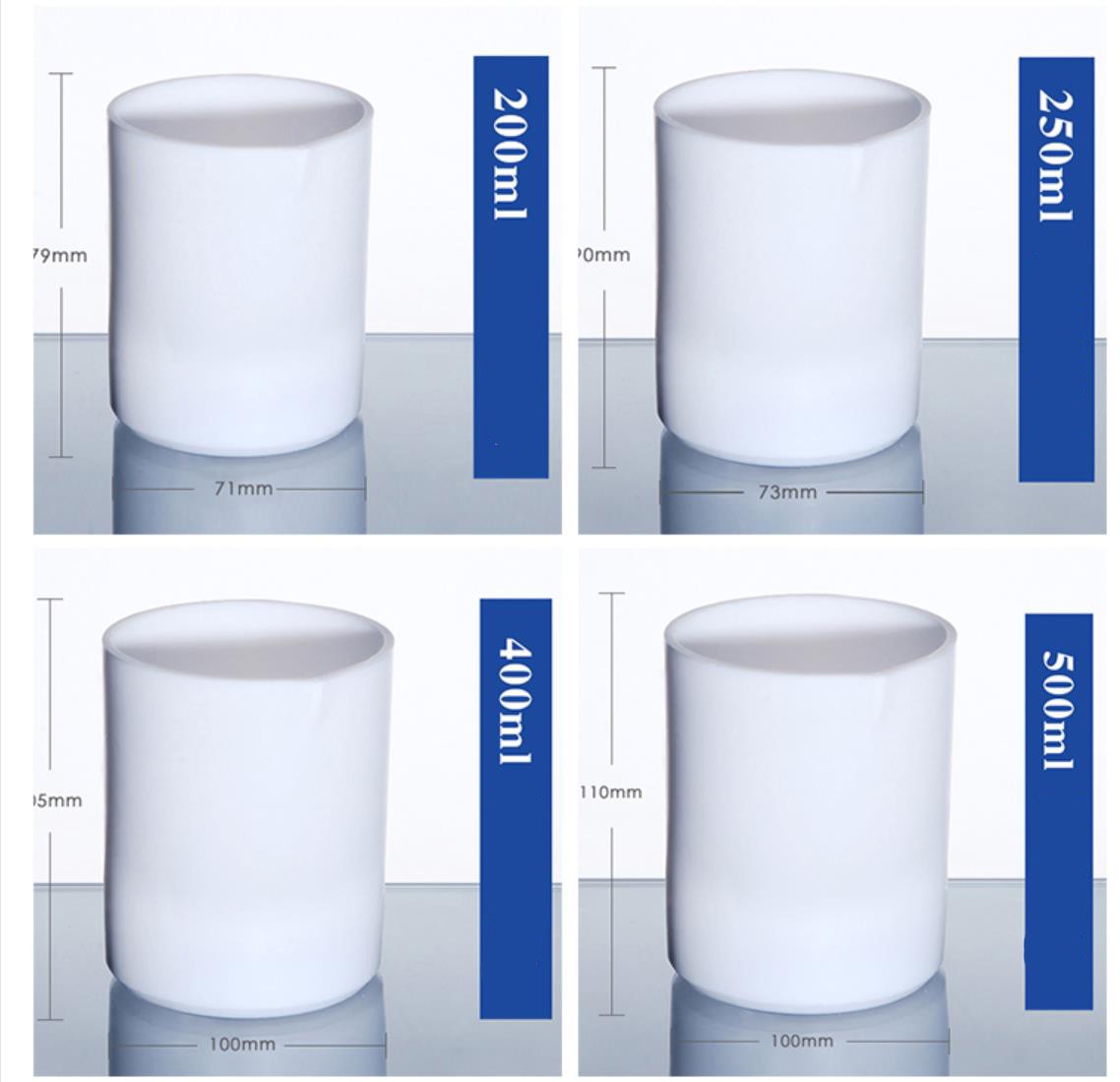 Polytetrafluoroethylene PTFE Measuring Beaker Cup Labware With Cover 30~1000ml