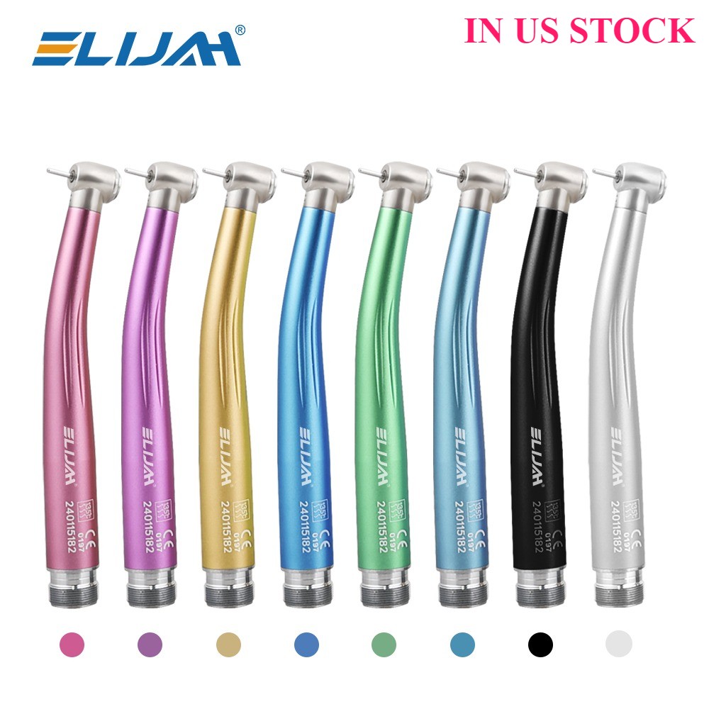 NSK Style Dental High Speed Handpiece Turbine 4 Hole/2 Holes 8 Color Push Button