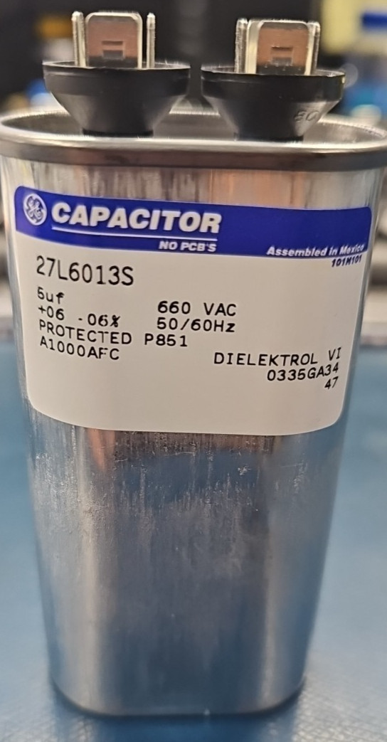GENERAL ELECTRIC 27L6013S Capacitor 5Uf 660 Vac +60 – 60% 50/60Hz FREE SHIPPING