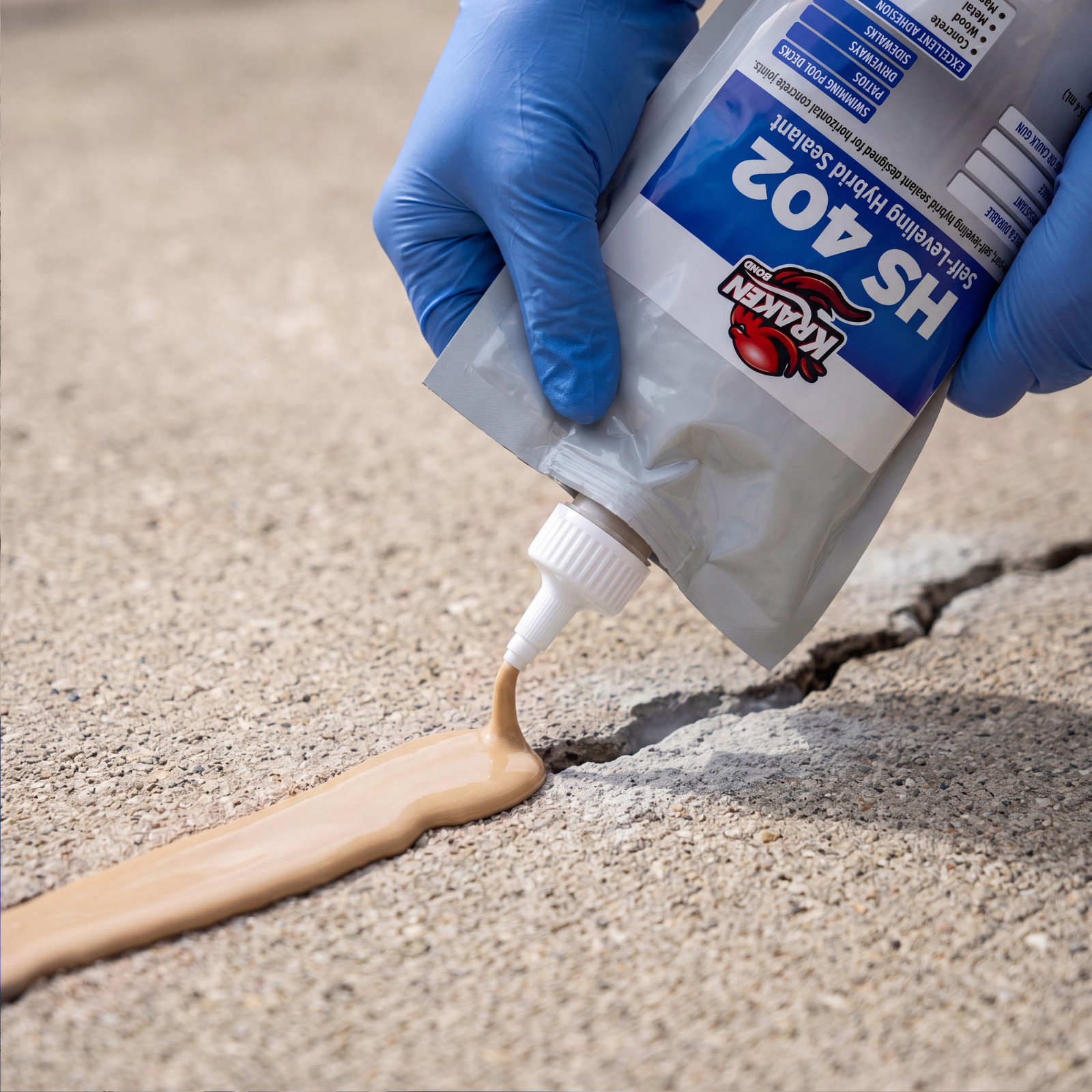 Kraken Bond HS 402 Self-Leveling Hybrid Sealant, 32fl.oz 12 Pack – Tan
