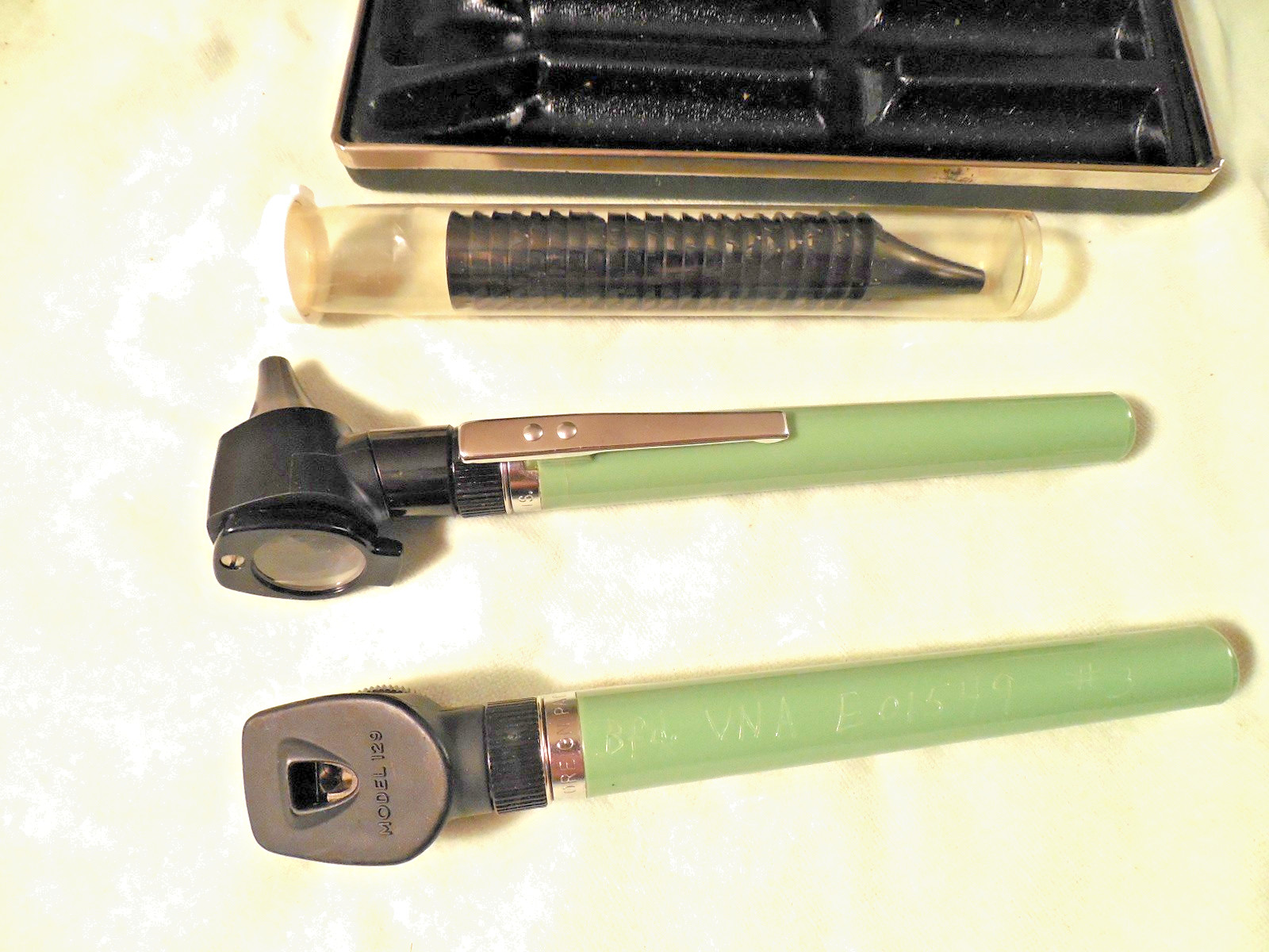 Lot 3 Welch Allyn Medical Exam Kits ENT Ear Nose Throat for Parts or Restore