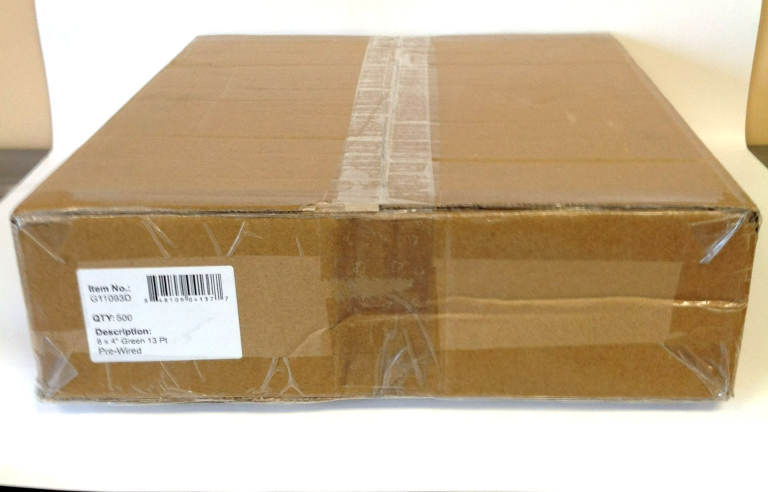 Box of 500 8″ x 4″ Jumbo Shipping Tags GREEN Pre-Wired 13 Pt. G11093D NEW