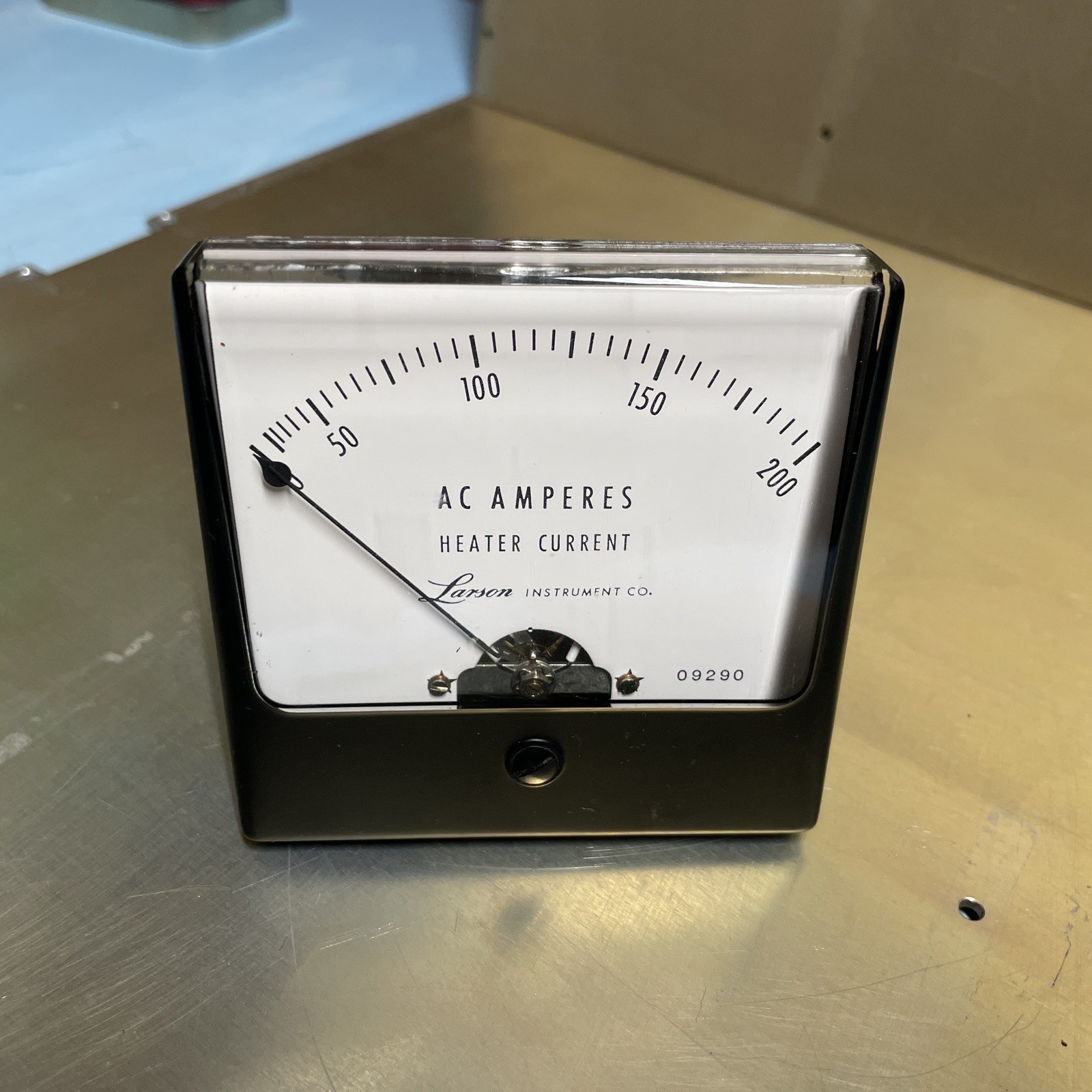 Simpson – Larson 0-200 Amps 1357 Cat #03240 3.5” AC Ammeter “Heater Current” NOS