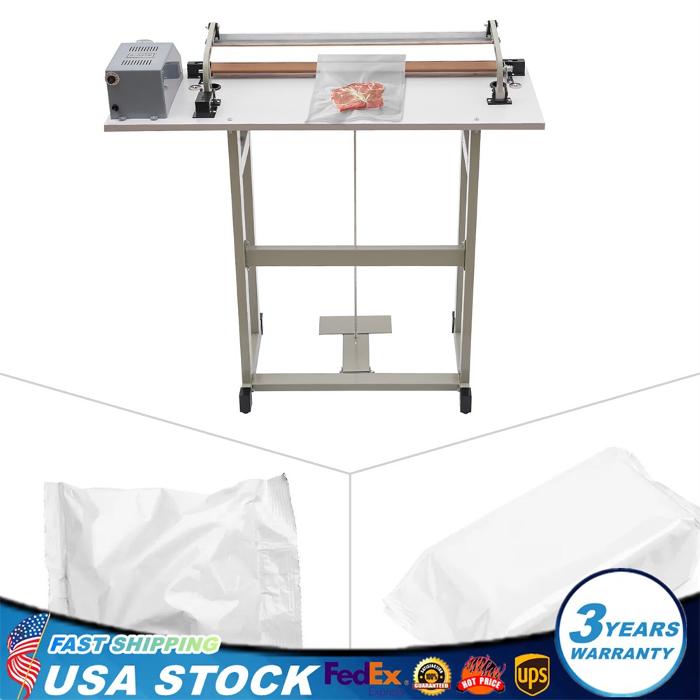 22.83″ Heat Sealing Machine Plastic Bag Sealer 850W Foot Pedal Impulse Sealer US