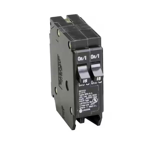 Eaton BD1515 Circuit Breaker, Tandem Single-Pole 15A 120V