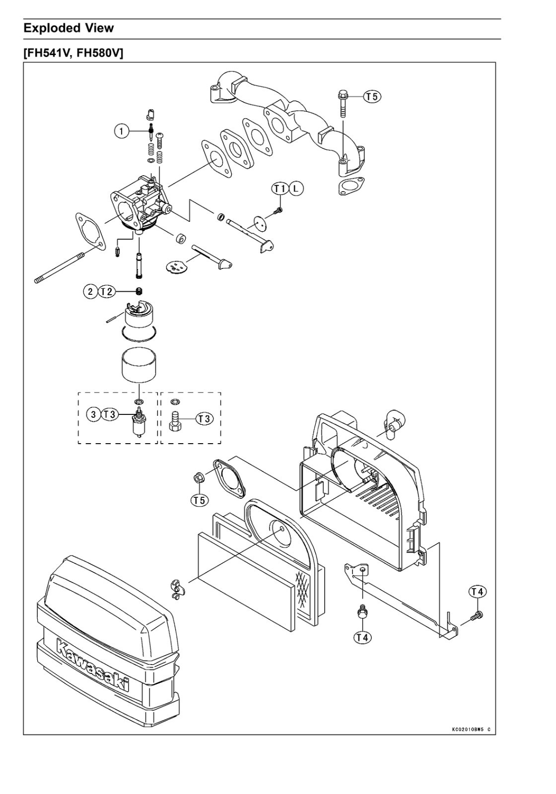 FH451V FH500V FH531V GAS ENGINE SERVICE MANUAL FITS KAWASAKI FH680V FH721V 07801