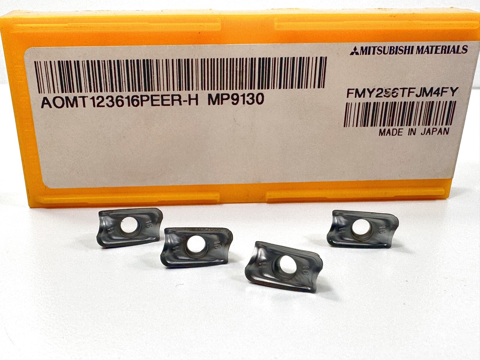 Mitsubishi AOMT123616PEER-H | New Carbide Inserts | Grade MP9130 | 4pcs