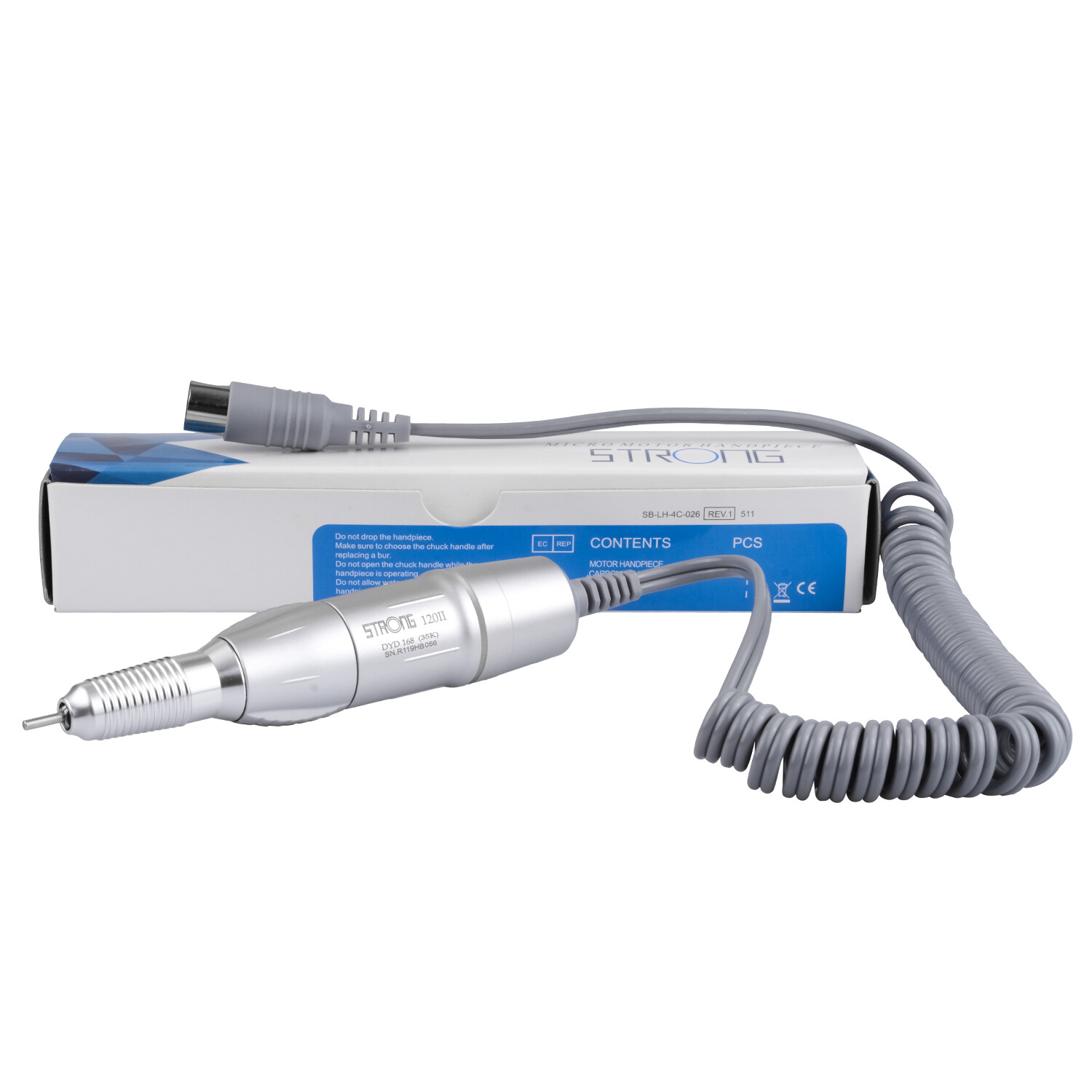 STRONG 120II 35000rpm Micromotor Polisher Handpiece Electric Nail Drill Handle
