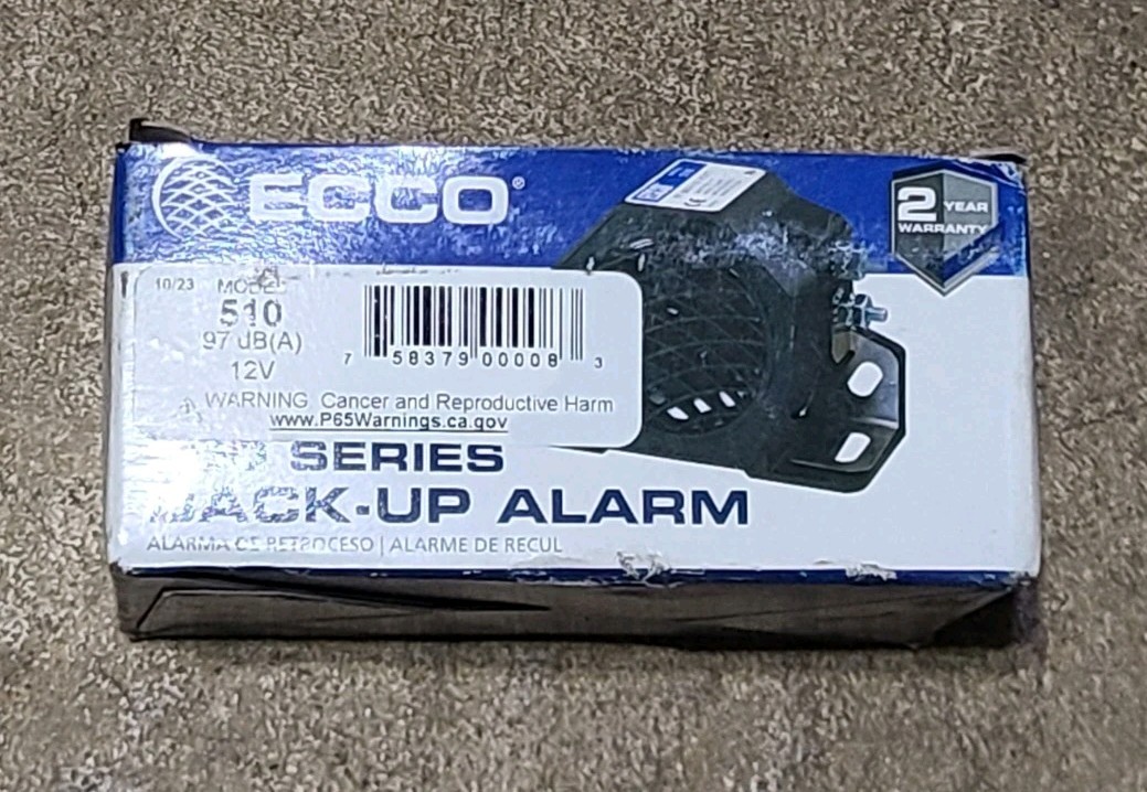 ECCO Model 510 Back-Up Alarm 97dB, 12VDC