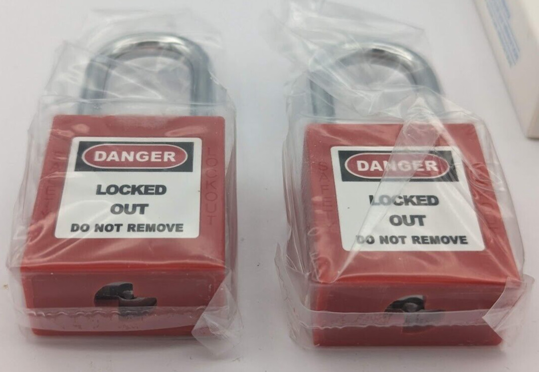 TWO-PACK 2X Lockout Tagout Safety Locks Padlock,2 Keys Per Lock (2 Locks 4 Keys)