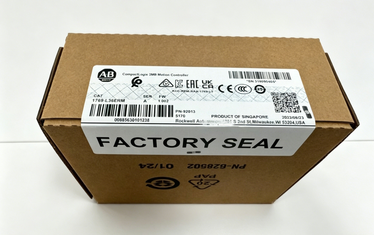 New Factory Sealed AB 1769-L36ERM SER A CompactLogix 3MB Motion Controller PLC