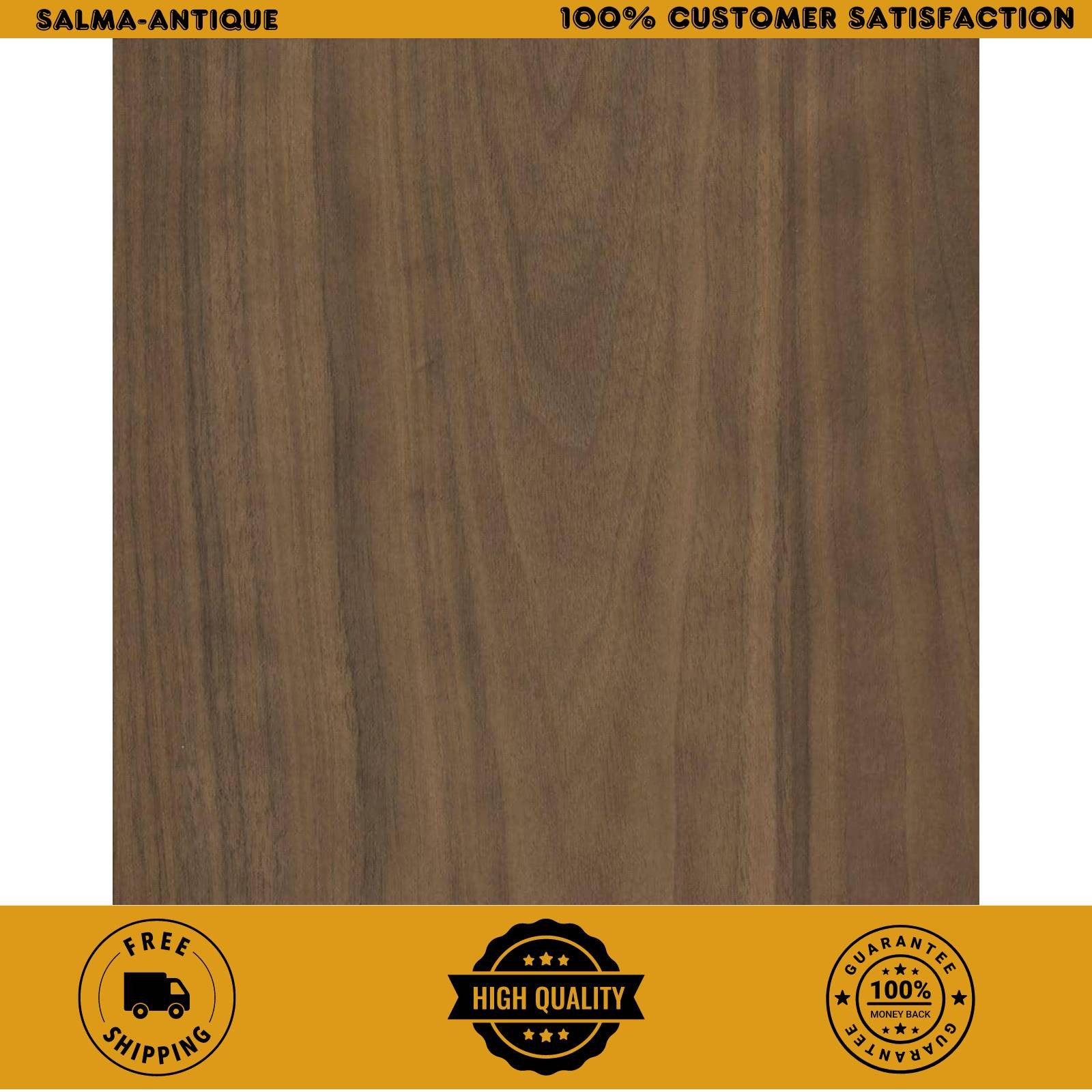 24 In. X 96 In. Walnut Real Wood Veneer with 10 Mil Paperback