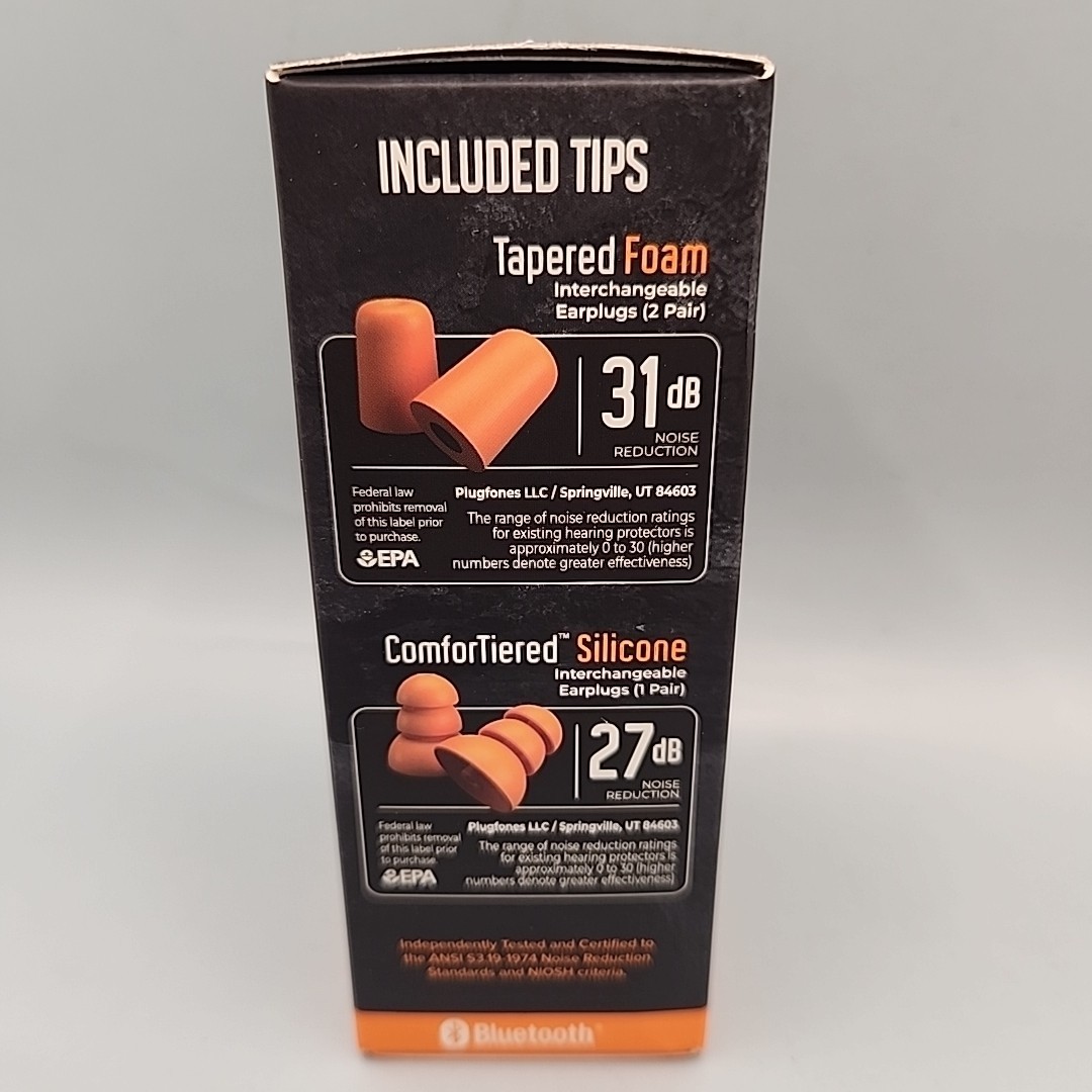NEW Plugfones FREEREIGN VL Earplugs With Audio OSHA HEARING PROTECTION