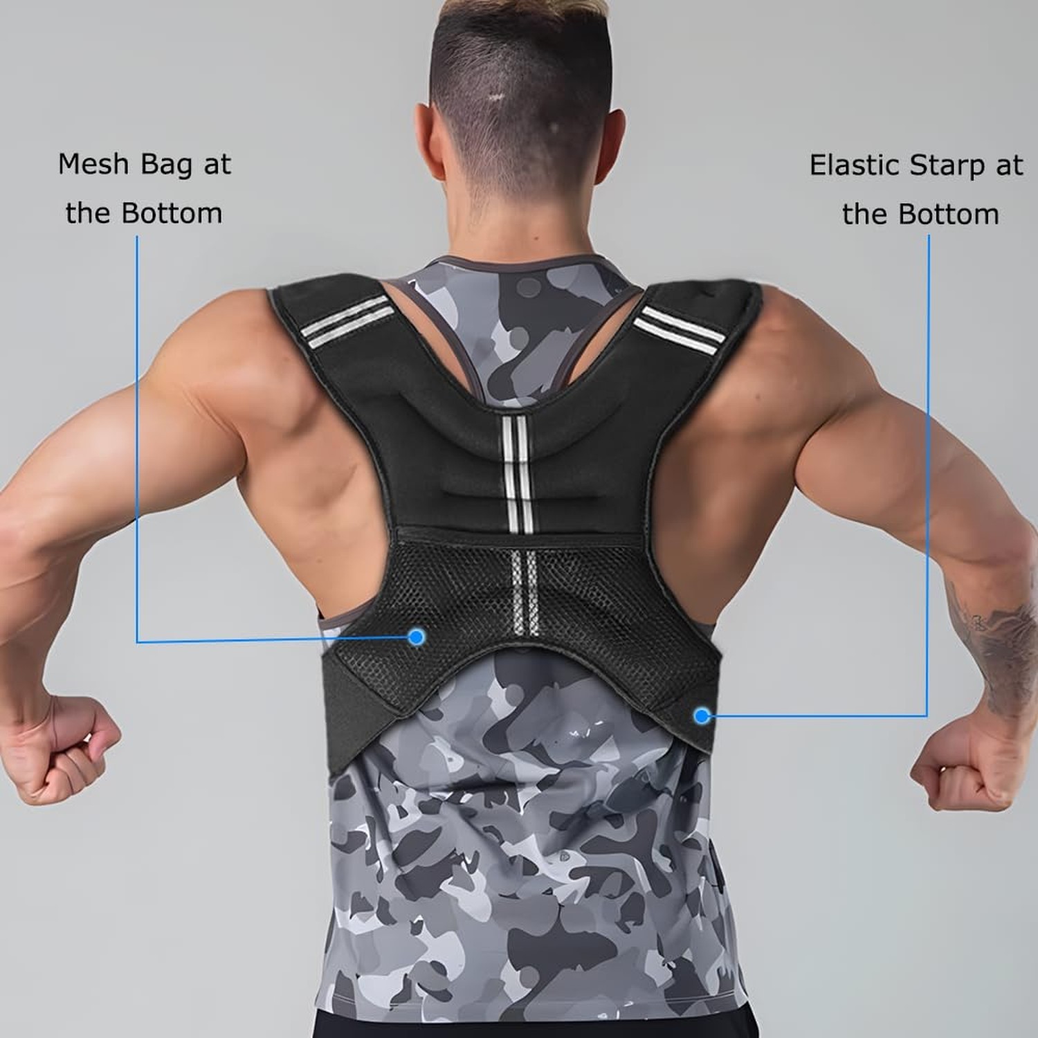 Weighted Vest, 6.5lb/3KG Weight Vest with Reflective Stripe, Body Weight Vest…