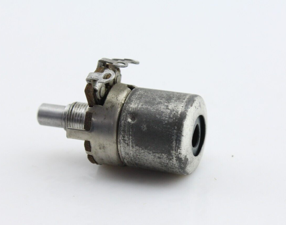 Vintage 1955 Stackpole 1M Ohm Audio Taper Potentiometer Switched RF Shield Cup