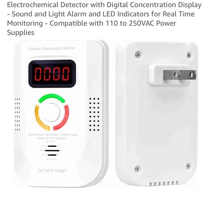 Combination Natural Gas and Carbon Monoxide Detector Plug in 2-in-1.