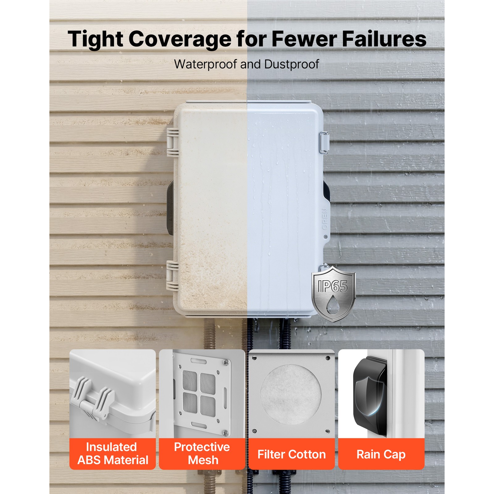 Uimoso Outdoor ABS Waterproof Electrical Enclosure 14.2 x 10.8 x 5.9 in