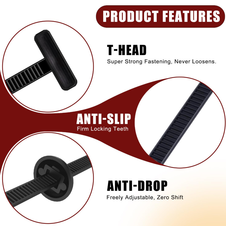 200x Car Push Pin Clips Zip Tie Fasteners Nylon Bumper Fender Trim Rivets Kit