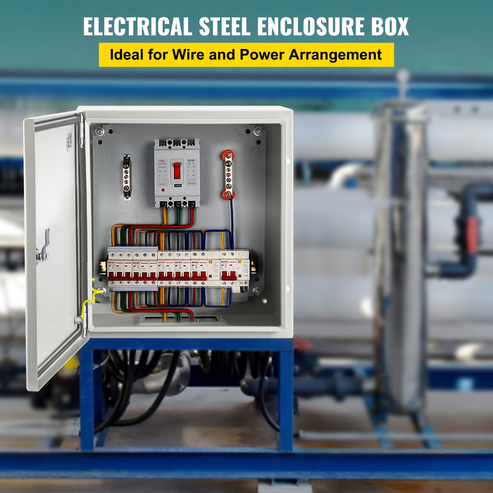 VEVOR 8» 10» 12» Metal Electrical Enclosure IP65 Waterproof Wall Junction Box