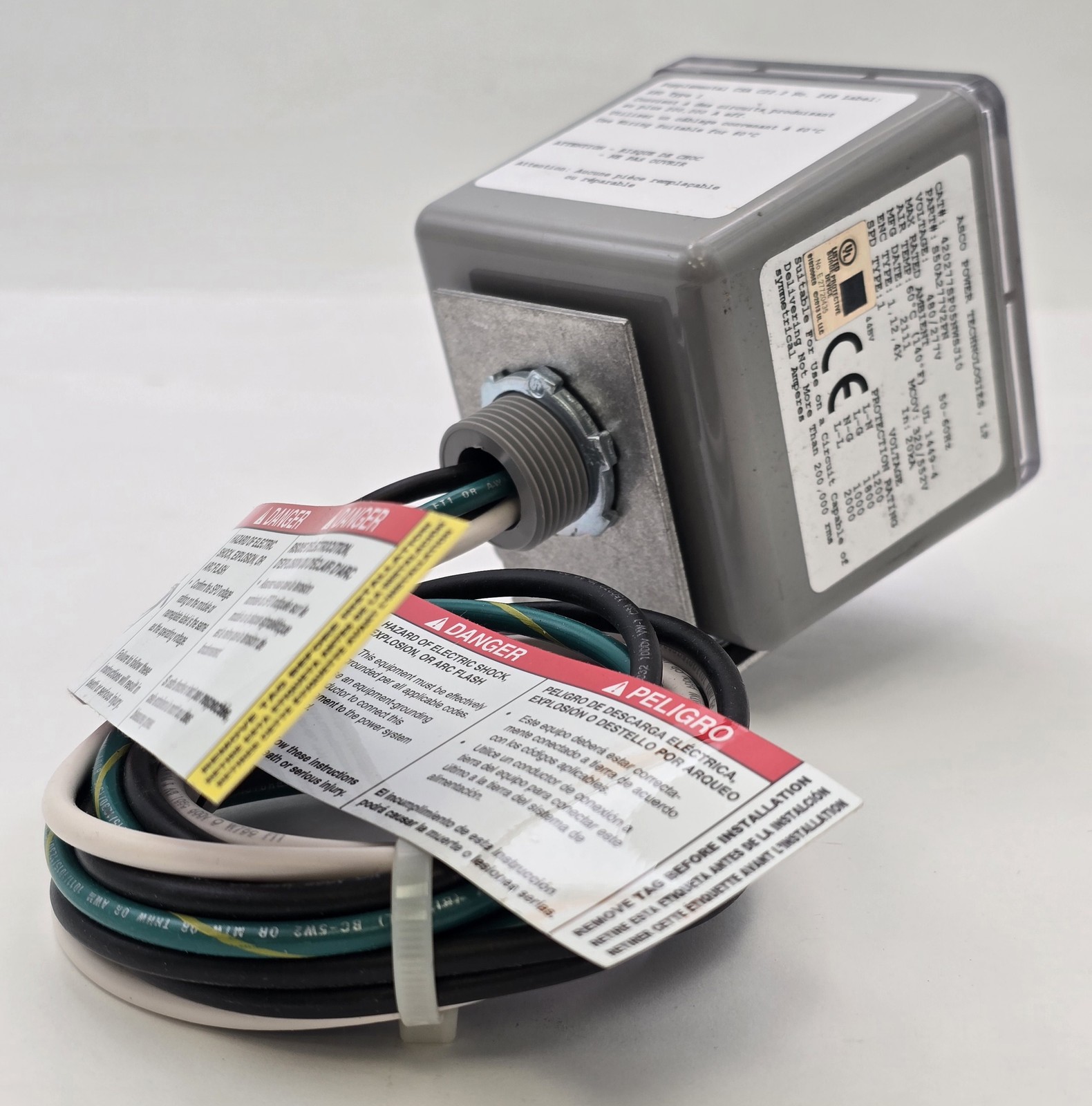 Asco 420277SP05NWSJ10 Compact Surge Suppressor 400 Series 480/277V 140F Air Temp
