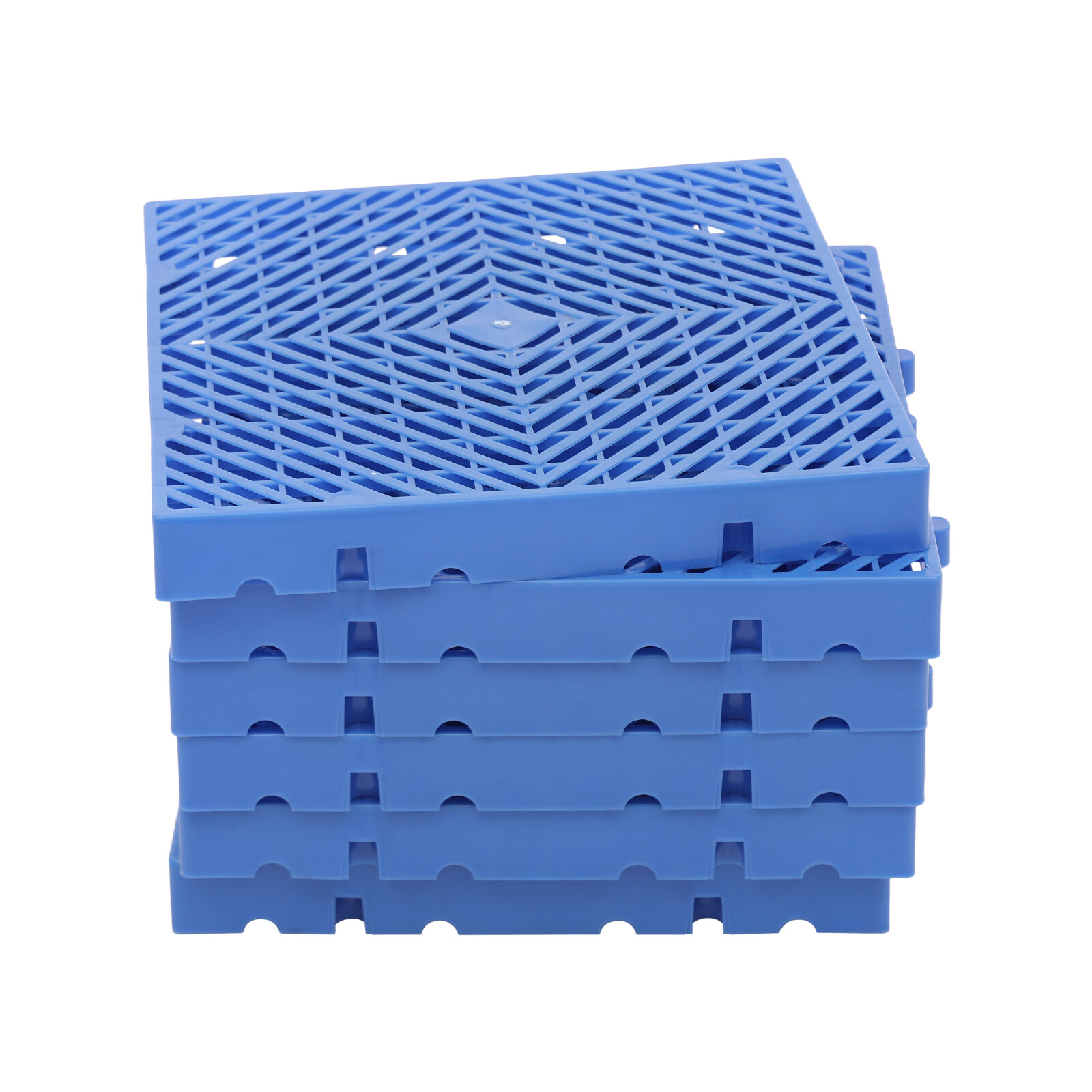 6Pcs 15.7*15.7*1.9in Plastic Pallet Ventilation Floor Pallet Breathable Grid Pad