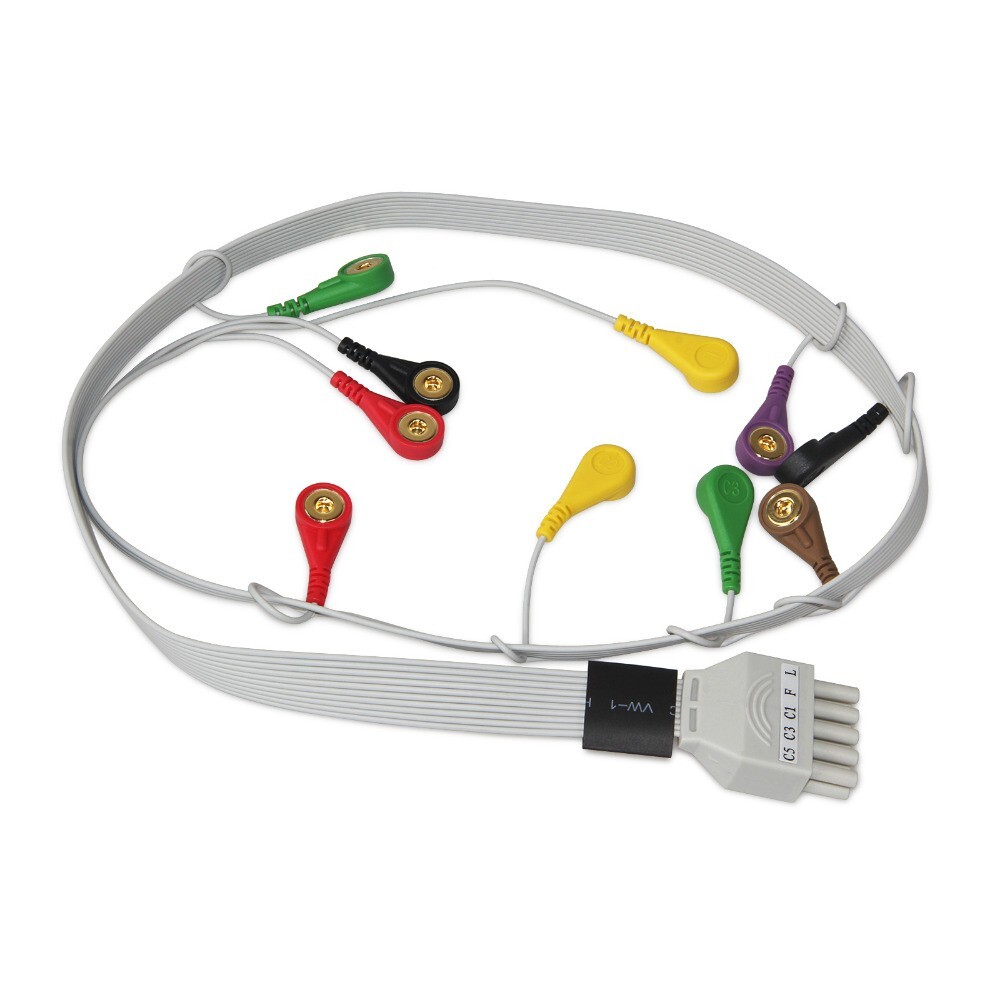 Genuine CONTEC ECG Cable -Compatible with TLC5000, TLC6000, 8000S Holter Monitor