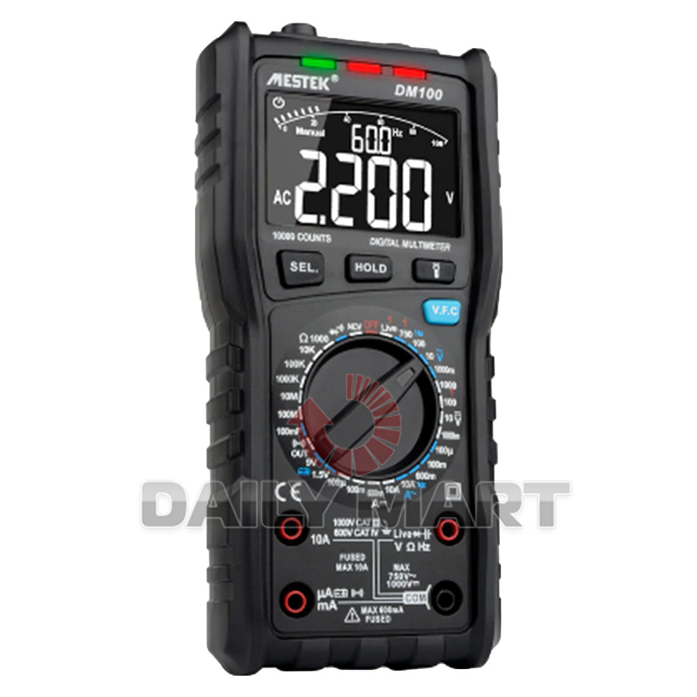 New In Box MESTEK DM100 Analog Digital Multimeter True RMS NCV Live Line Tester