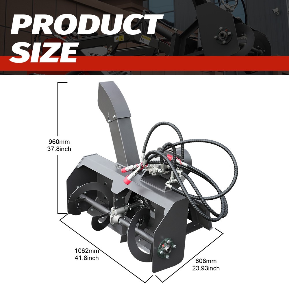 FREE SHIPPING HUAYEE Snow Blower Mini Skid Steer Loader Attachments