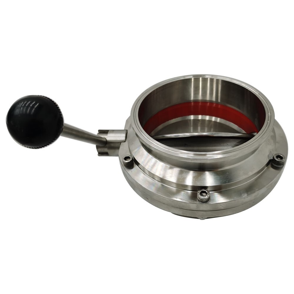 Sanitary Butterfly Valve 6Inch Tri Clamp Clover Tri Clamp Valve with Pull Handle