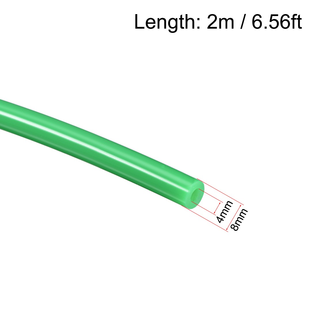 Silicone Tubing 4mm ID X 8mm OD 6.6ft 2m Flexible Silicon Tube Air Hose Green