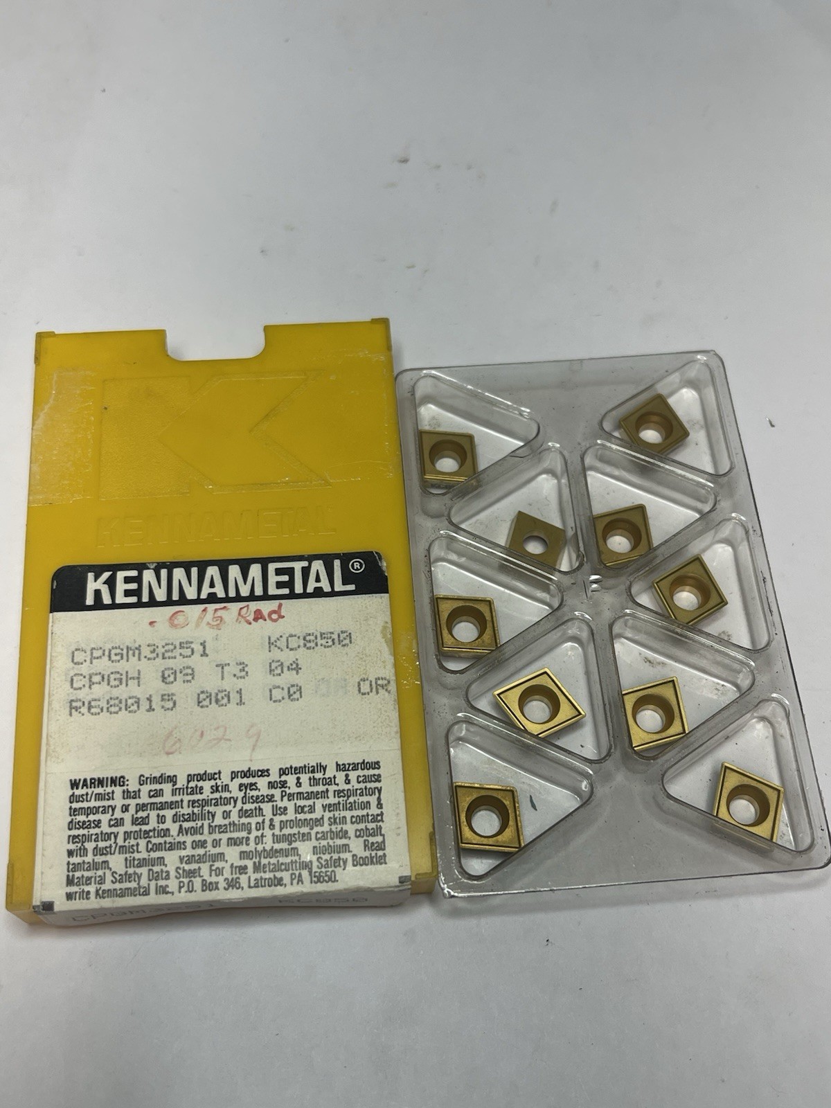 Kennametal CPGM3251/ CPGH09T304 K850 Carbide Turning Inserts Qty.10 (26MY603)