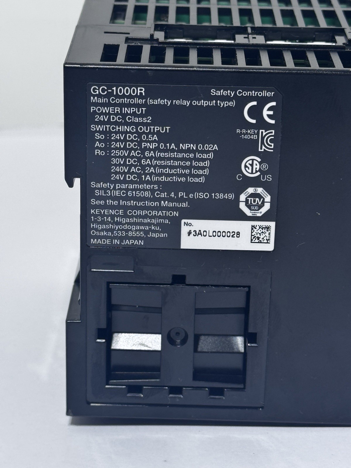 Keyence GC-1000R Safety Controller Main Controller Safety Relay Output Type X-P