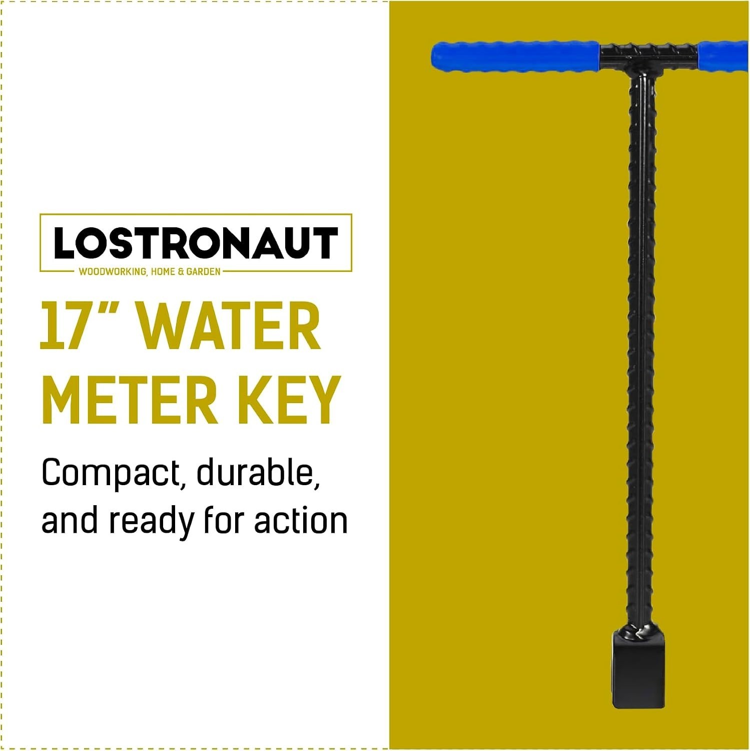 Versatile 17″ Water Meter Key with Powder Coated Finish for Garden and Plumbing
