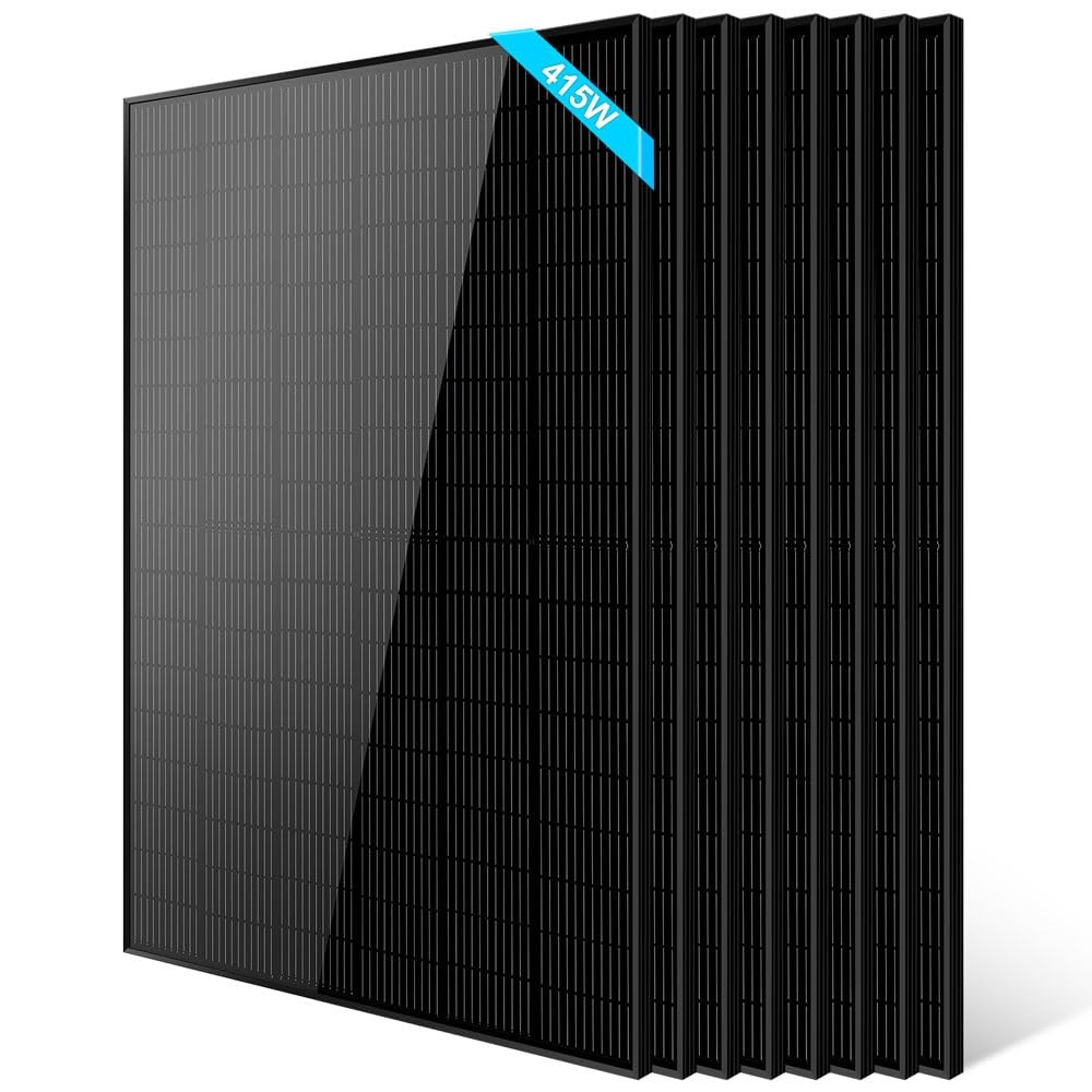 SUNGOLDPOWER 8PCS 415W Solar Panels Monocrystalline UL 61730,Grade A Solar Ce…