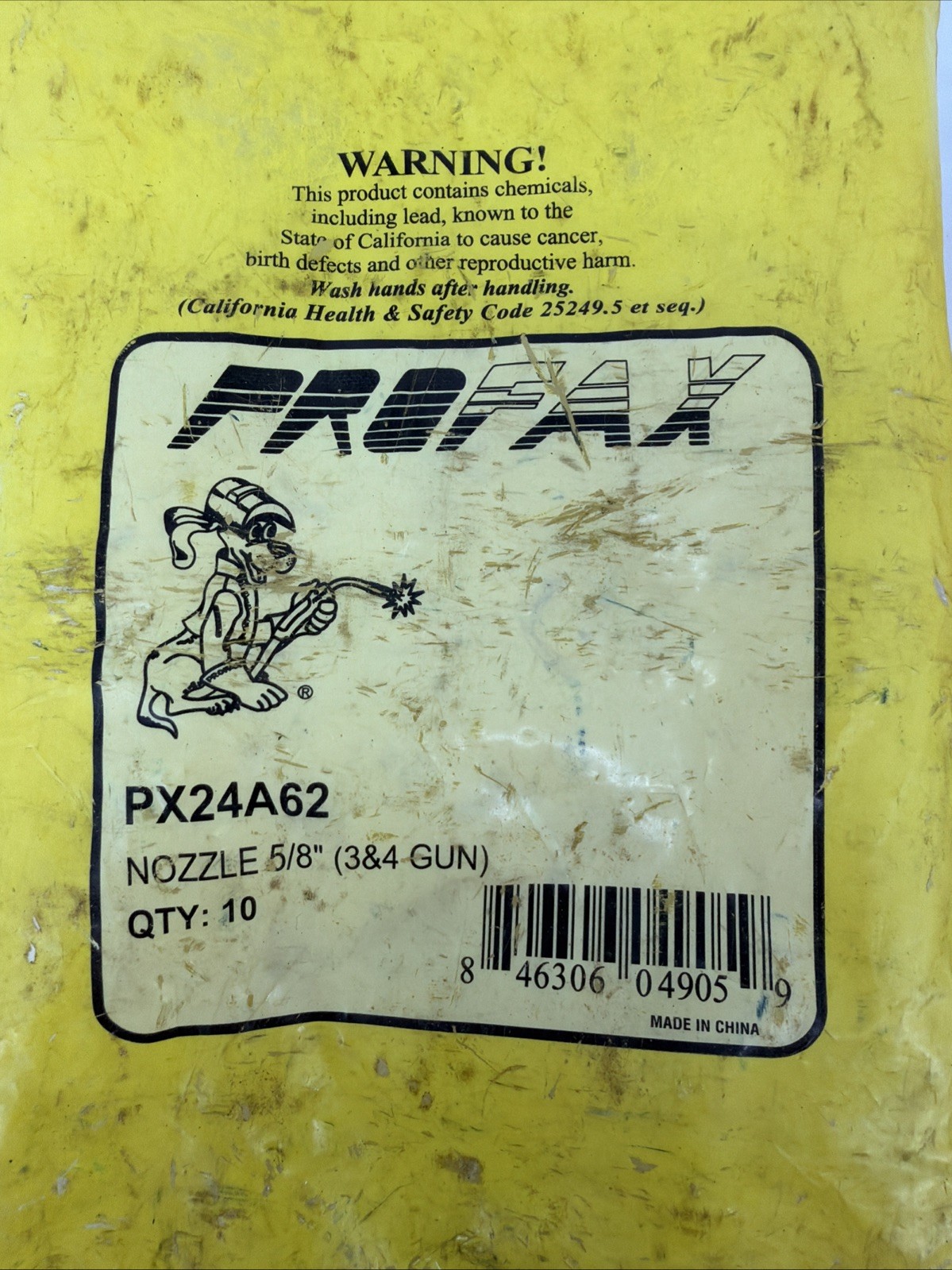 (Bag of 10) Profax PX24A62 MIG Welding Nozzle, 5/8” (3&4 GUN)
