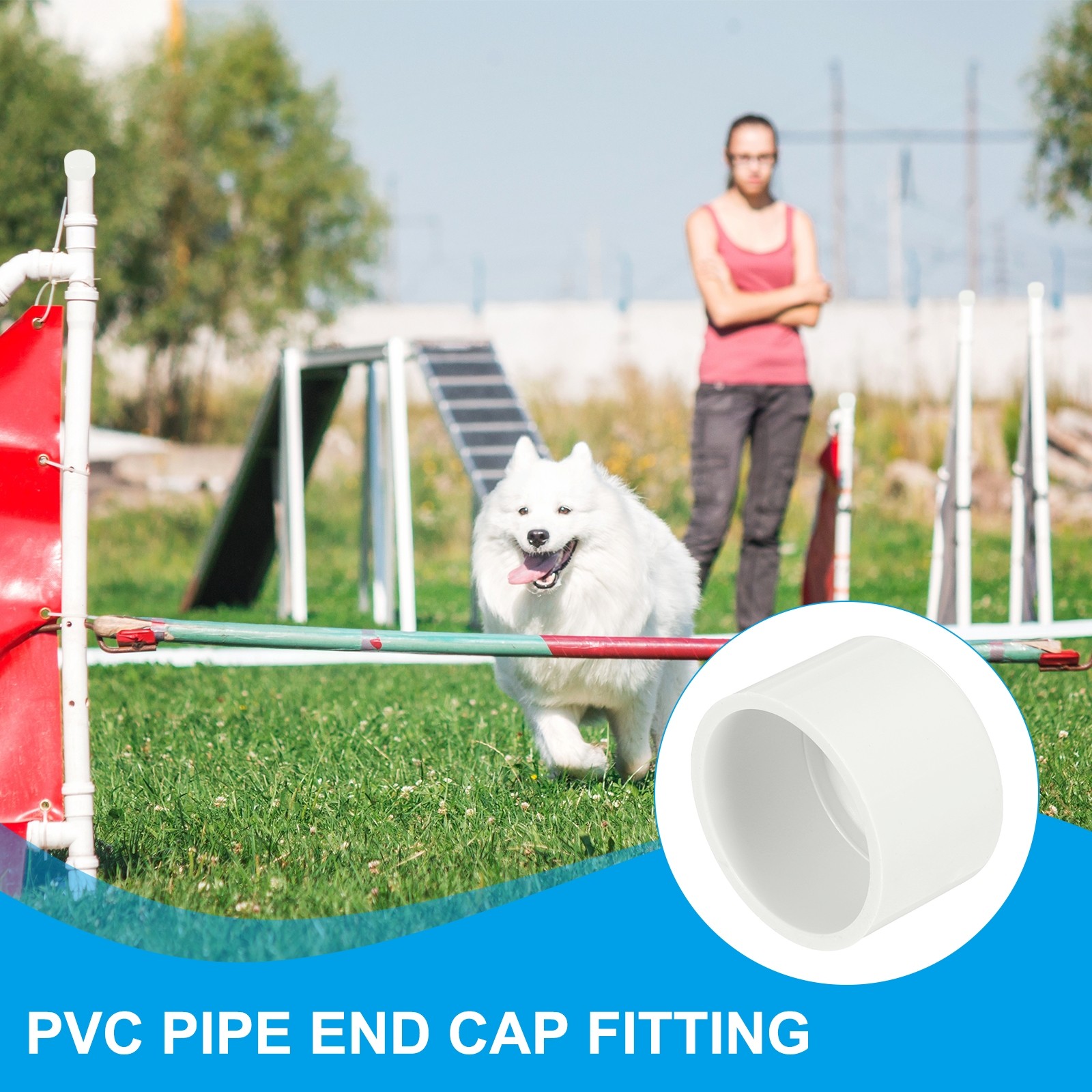 6 Pcs White 1-1/4″ Plastic Pipe Plug Adapter Pipe End Cap Fitting