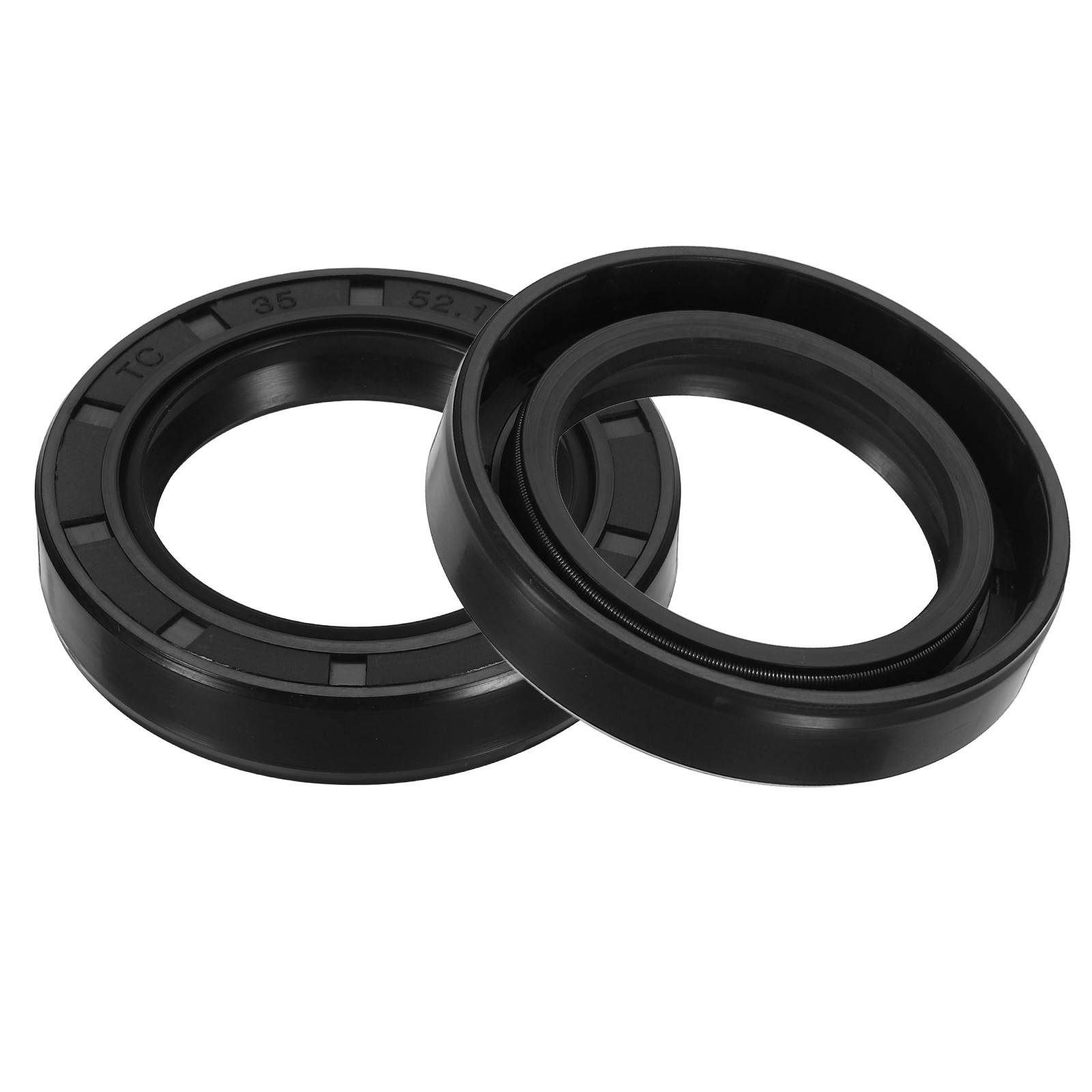 2Pcs Oil Seal, 1.38″x2.05″x0.39″ TC Nitrile Rubber Double Lip Cover
