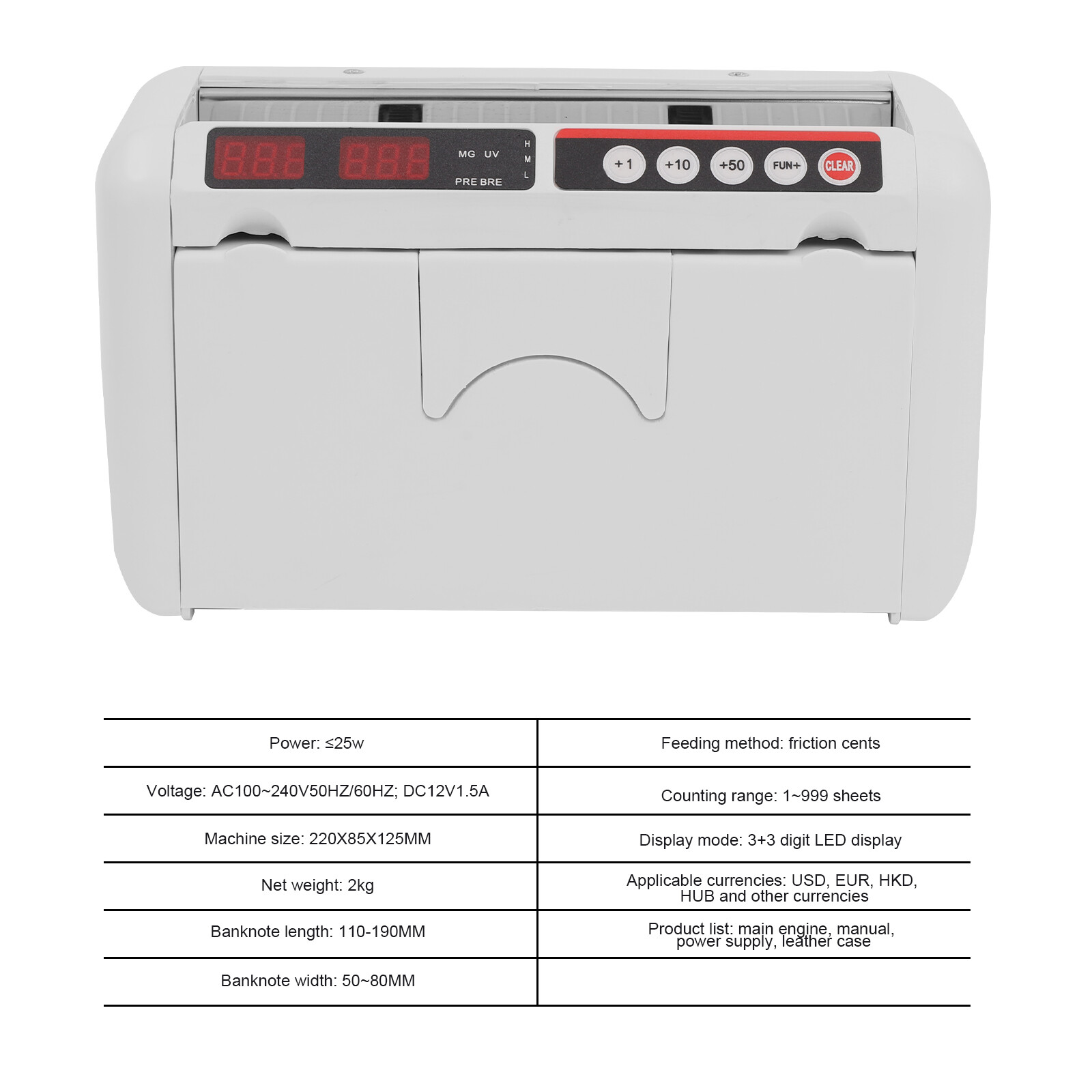 Bill Counter?Money?Cash?Counting?Machine?Portable?Rechargeable UV Detection New