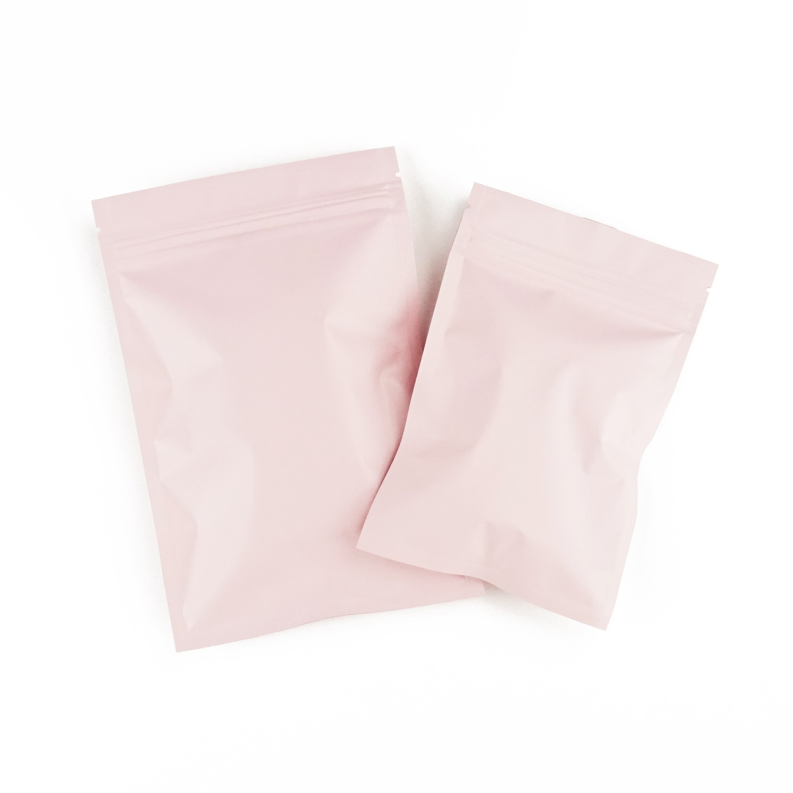 100/200/500 Matte Pink Mylar Foil Smell Proof Resealable Zip Seal Lock Bags