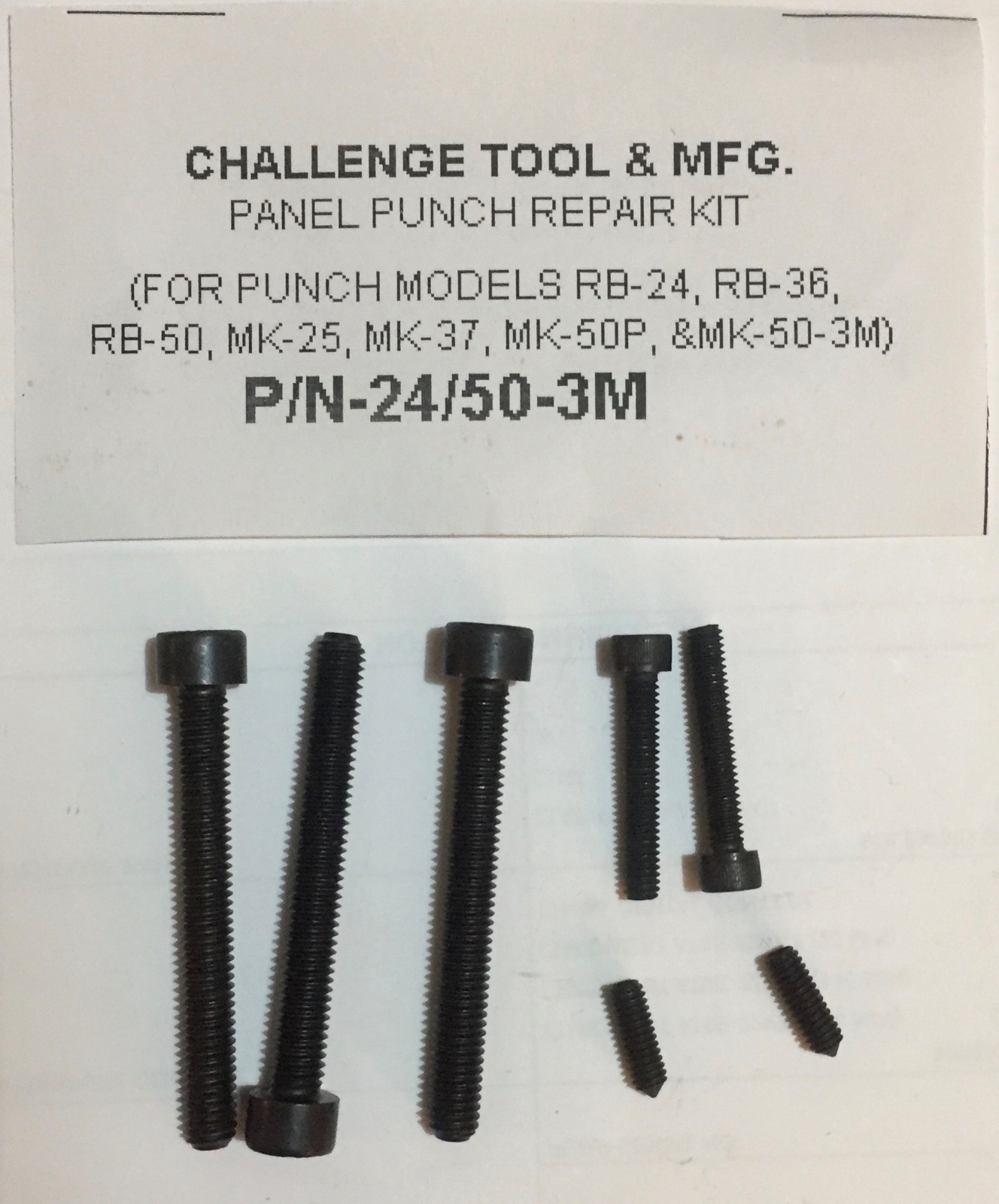 K-24/50-3M Panel Punch Repair Kit for RB-24/RB-36/RB-50/MK-25P/MK-37P/MK-50P DSP