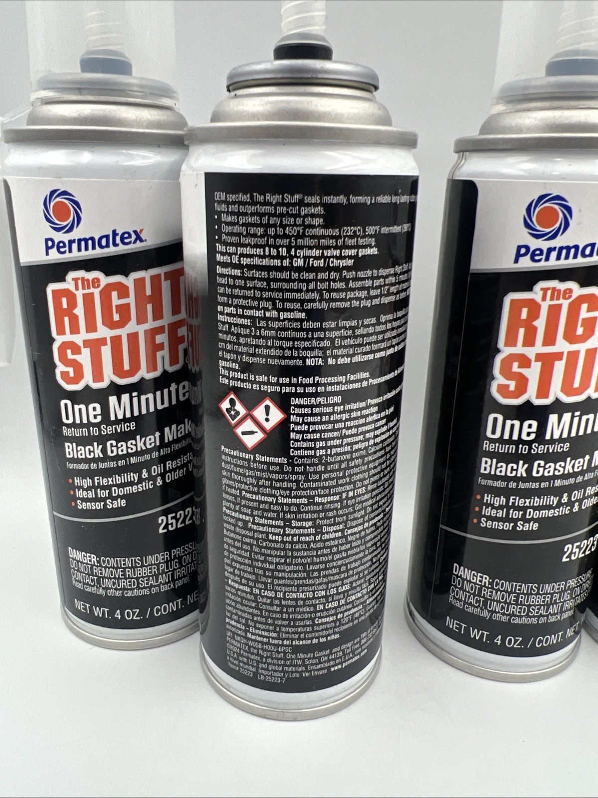 5x Permatex The Right Stuff Gasket Maker 4 oz Blowout Resistant Leak-Proof 25223