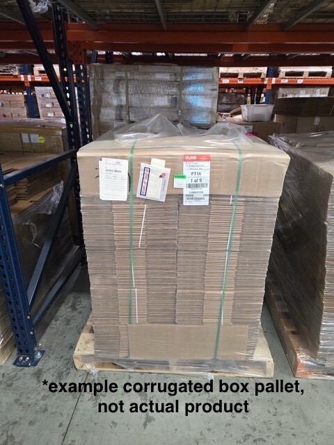 Uline 500pc 15x10x5 Cardboard Boxes on Pallet (Priced by Pallet, 50% off retail)