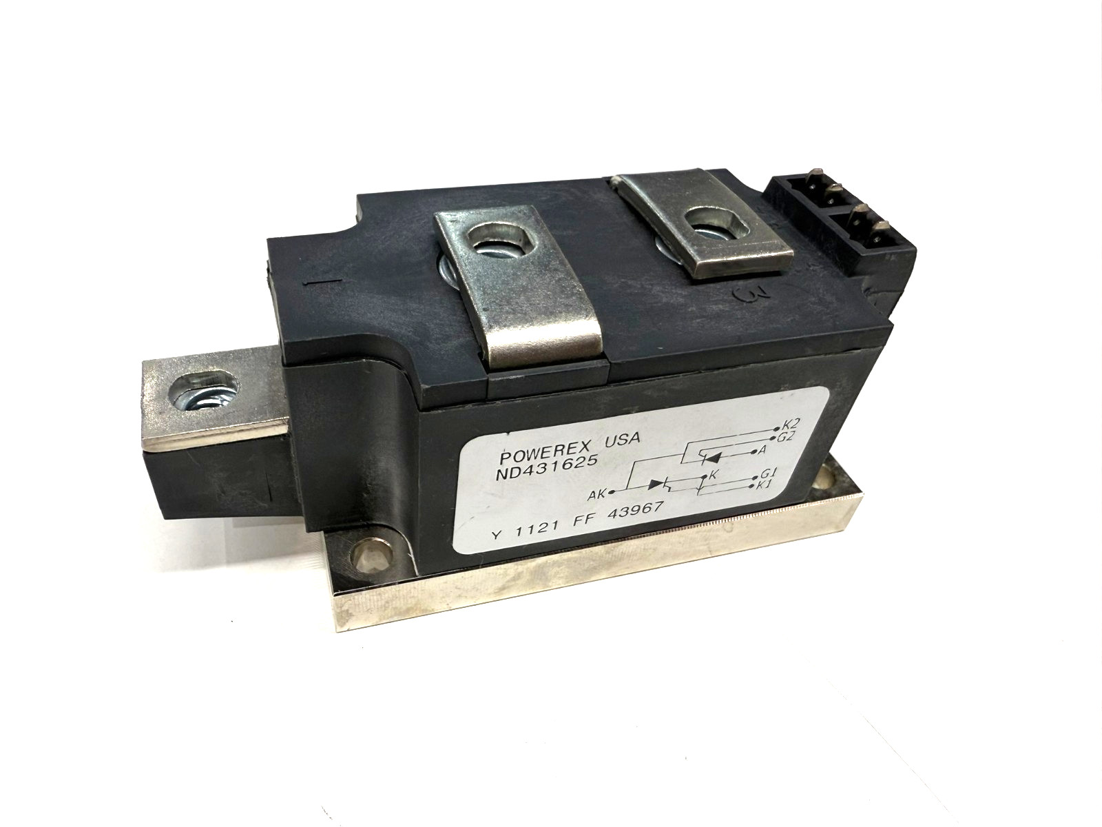 Powerex ND431625 1.6kV 393A SCR Module POW-R-BLOK Chassis Mount