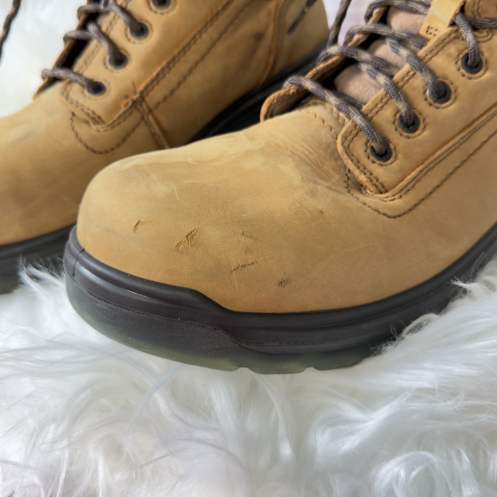 Ariat Work Composite Toe Waterproof Work Boots Tan/Brown Lace-Up Men’s 10.5W