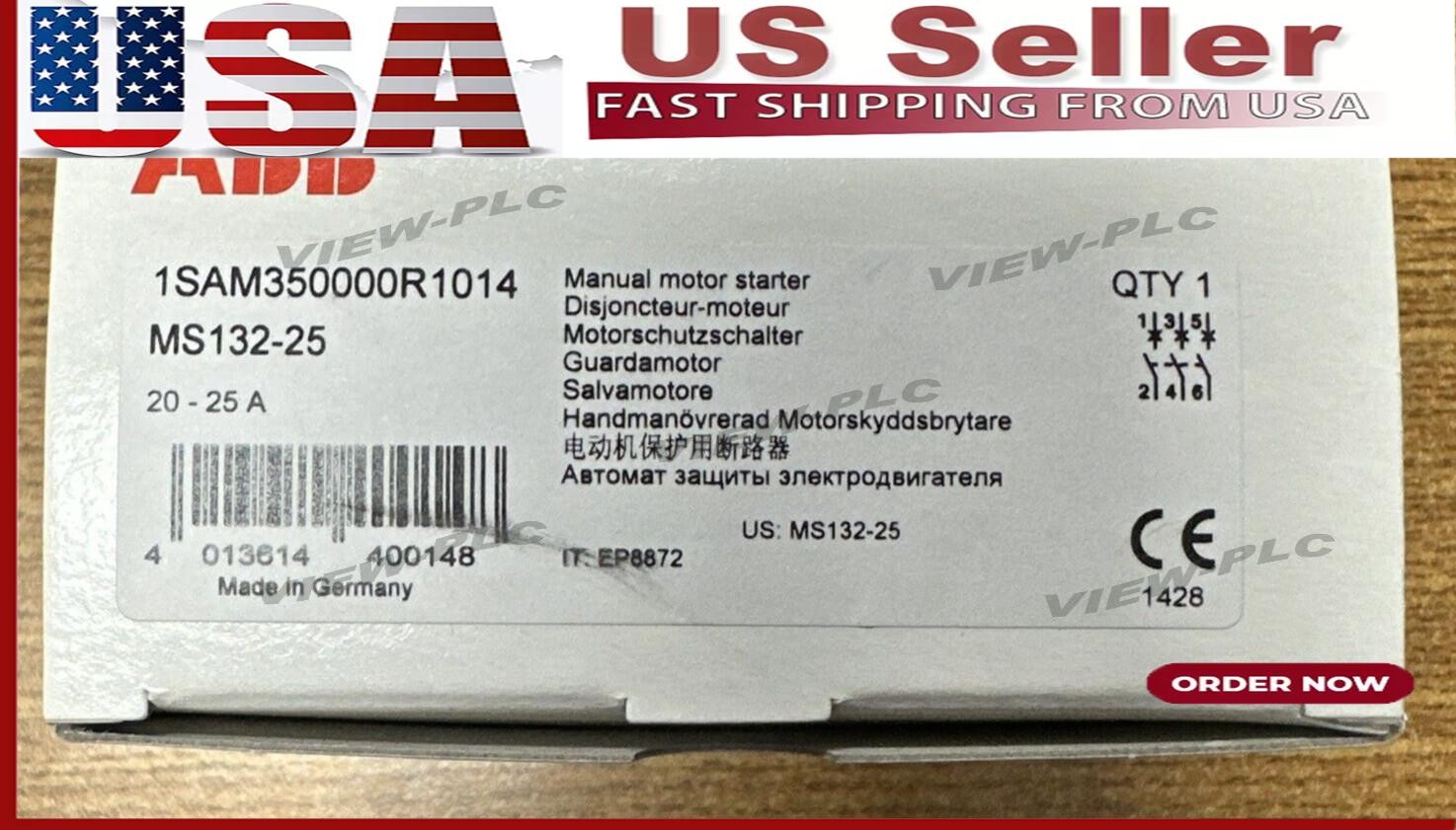 ABB MS132-25 1SAM350000R1014 MANUAL MOTOR STARTER 20-25A **NEW IN BOX**
