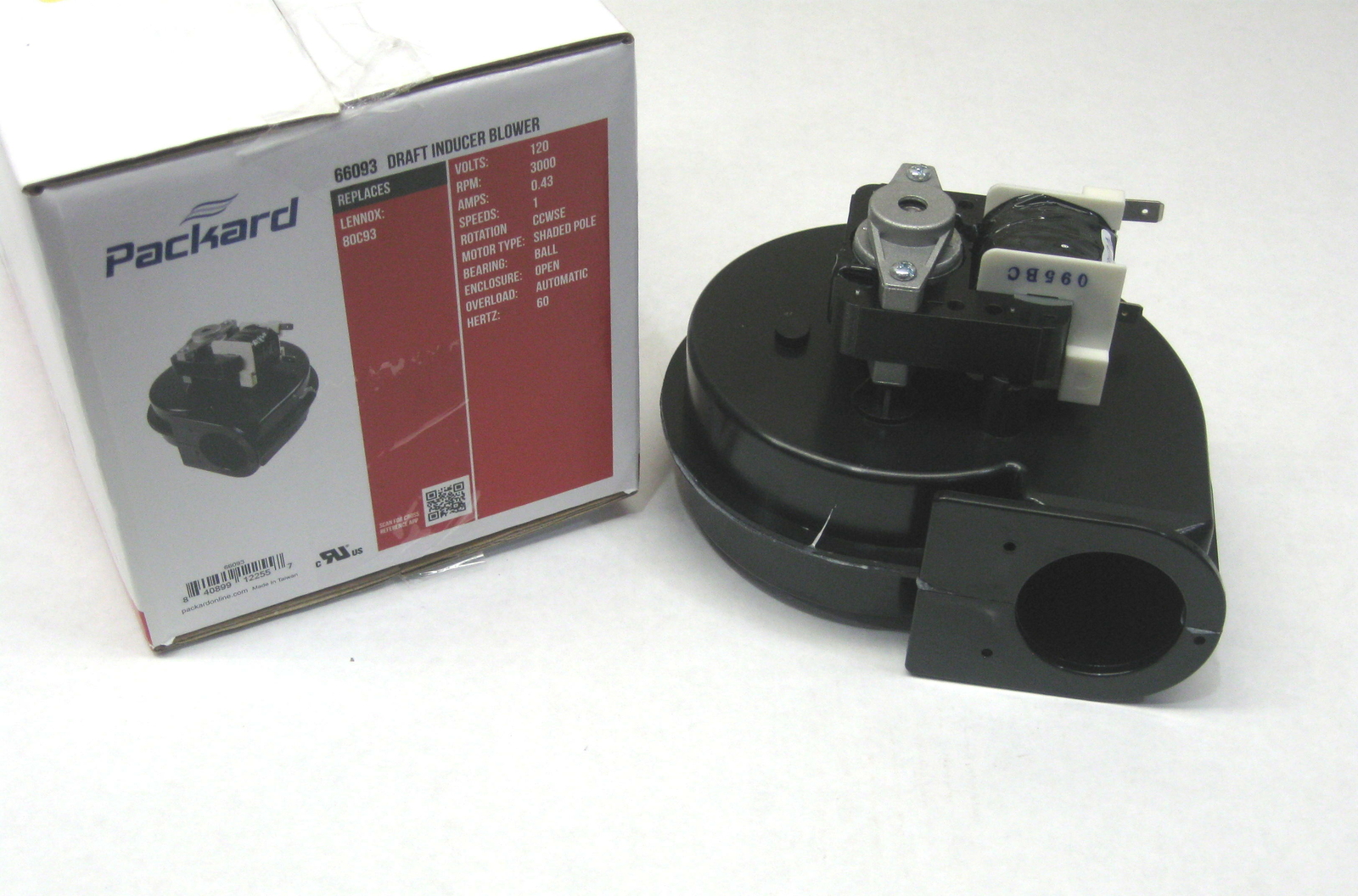 Packard 66093 Pulse Furnace Blower Purge Motor for Lennox 80C93 80C9301