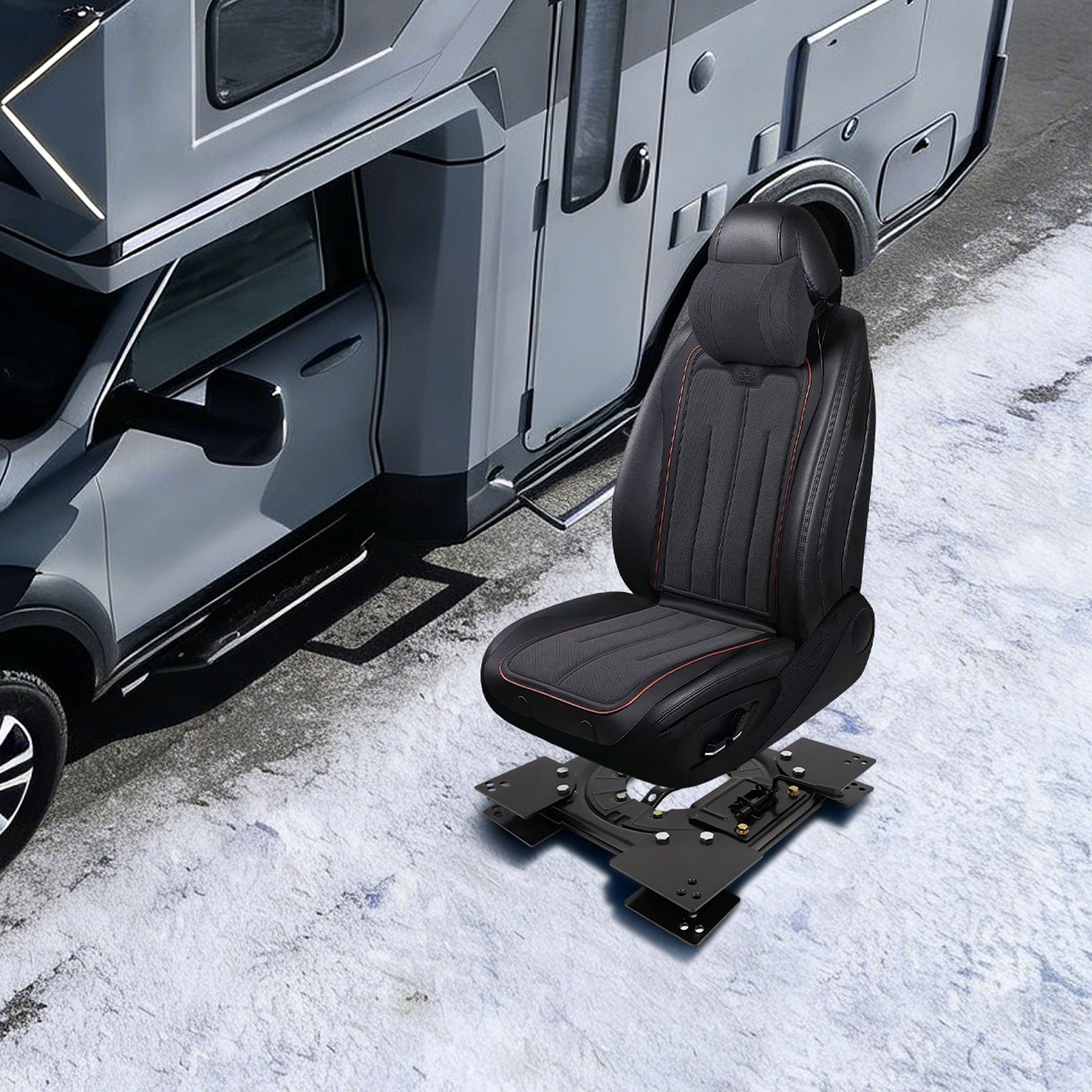 Black Swivel Seat Mounting Plate,Steel Car Seat Swivel Plate,RVSwivel Seat Base