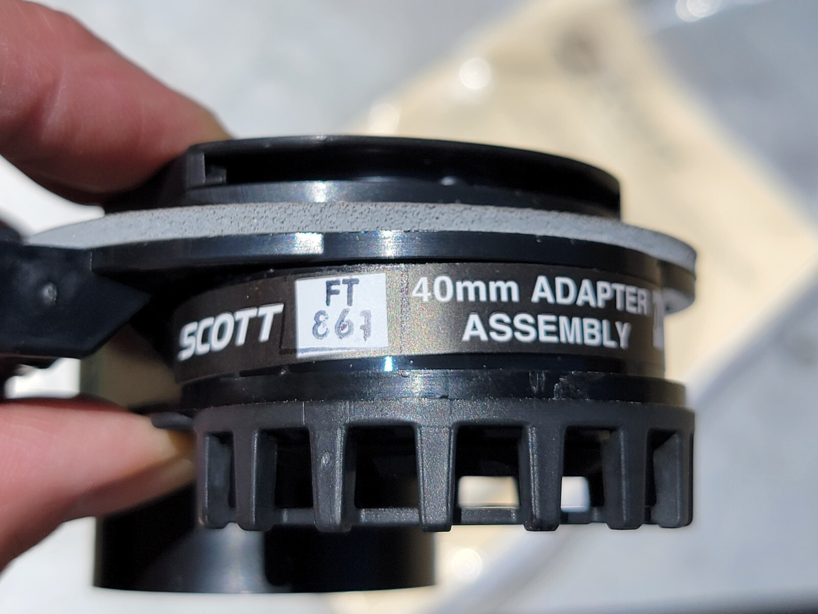 SCOTT 40 mm MASK ADAPTER PART # 805059-01 – For AV-2000 AV-3000 Gas Masks